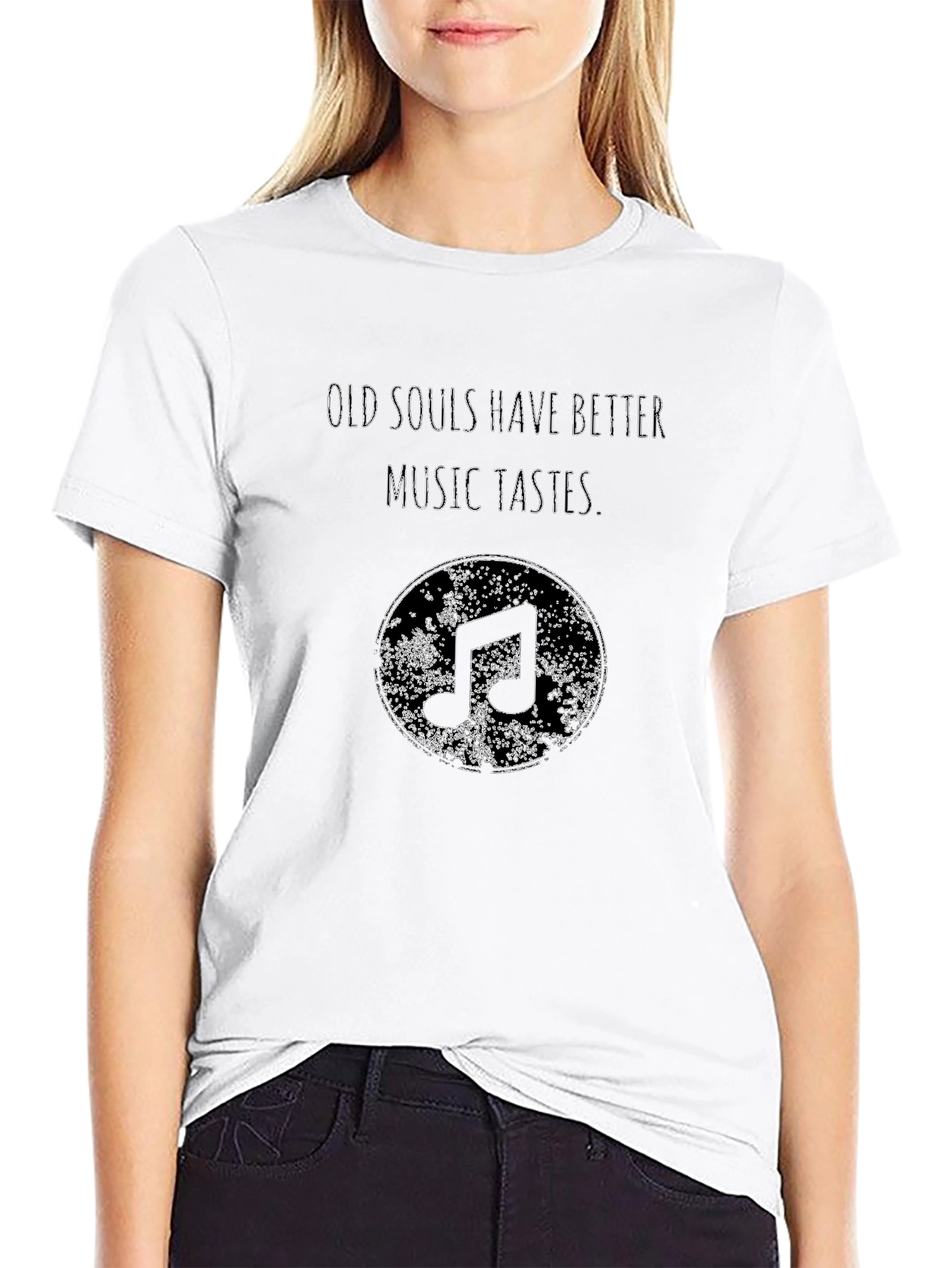 Old Souls Music Tastes Black Graphic Tee