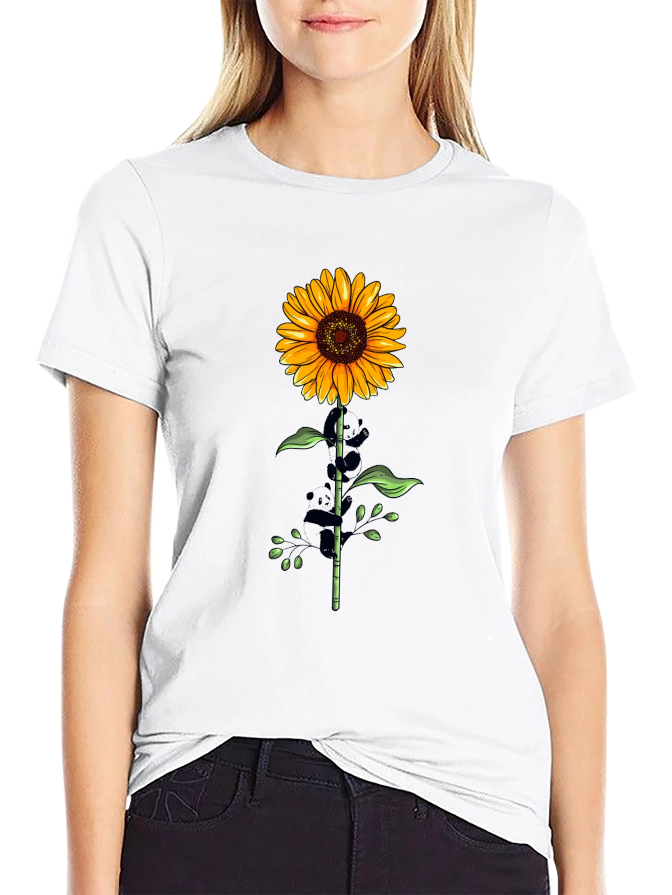Sunflower Graphic Tee - Stylish Mens Black T-Shirt