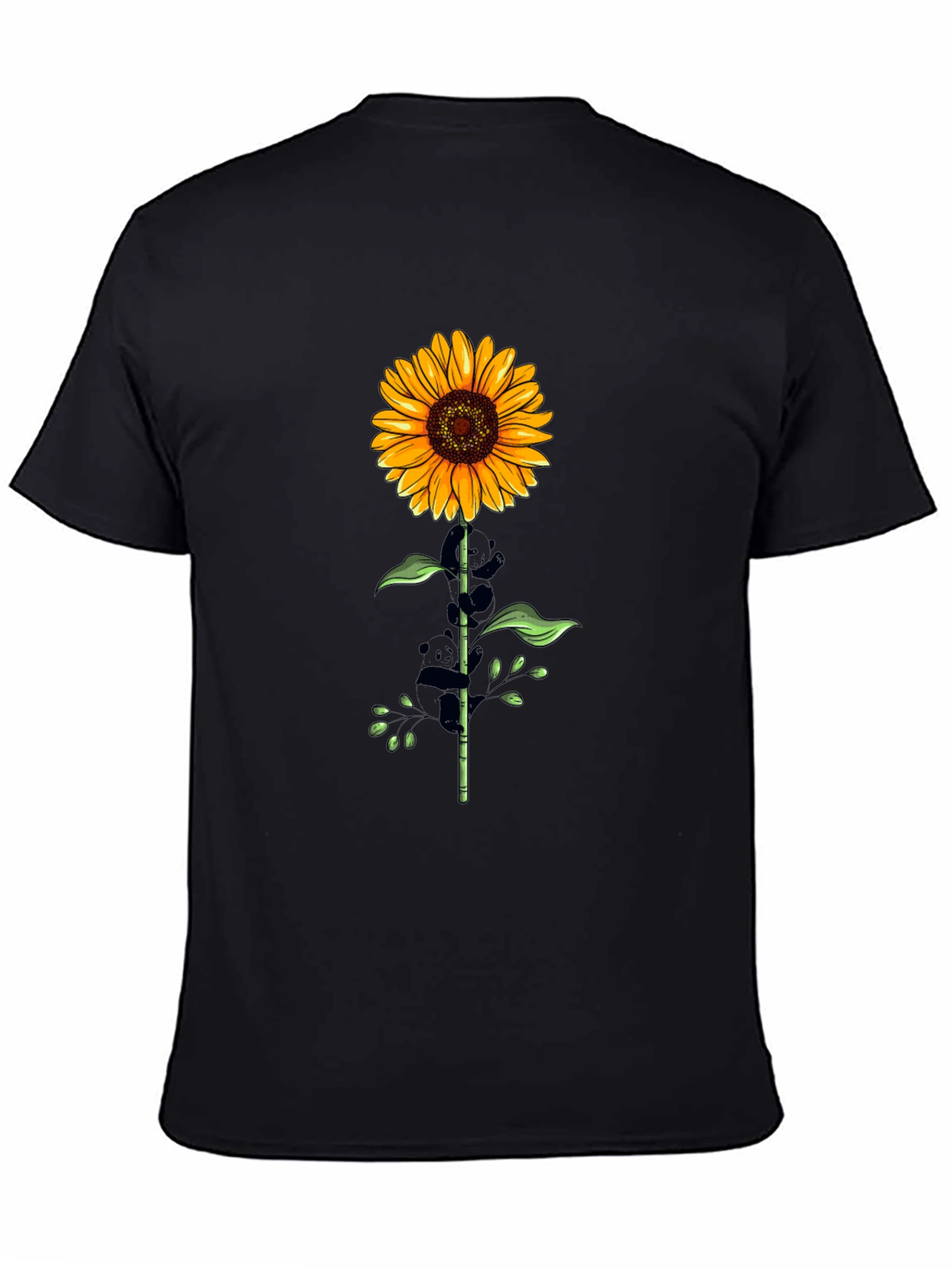Sunflower Graphic Tee - Stylish Mens Black T-Shirt