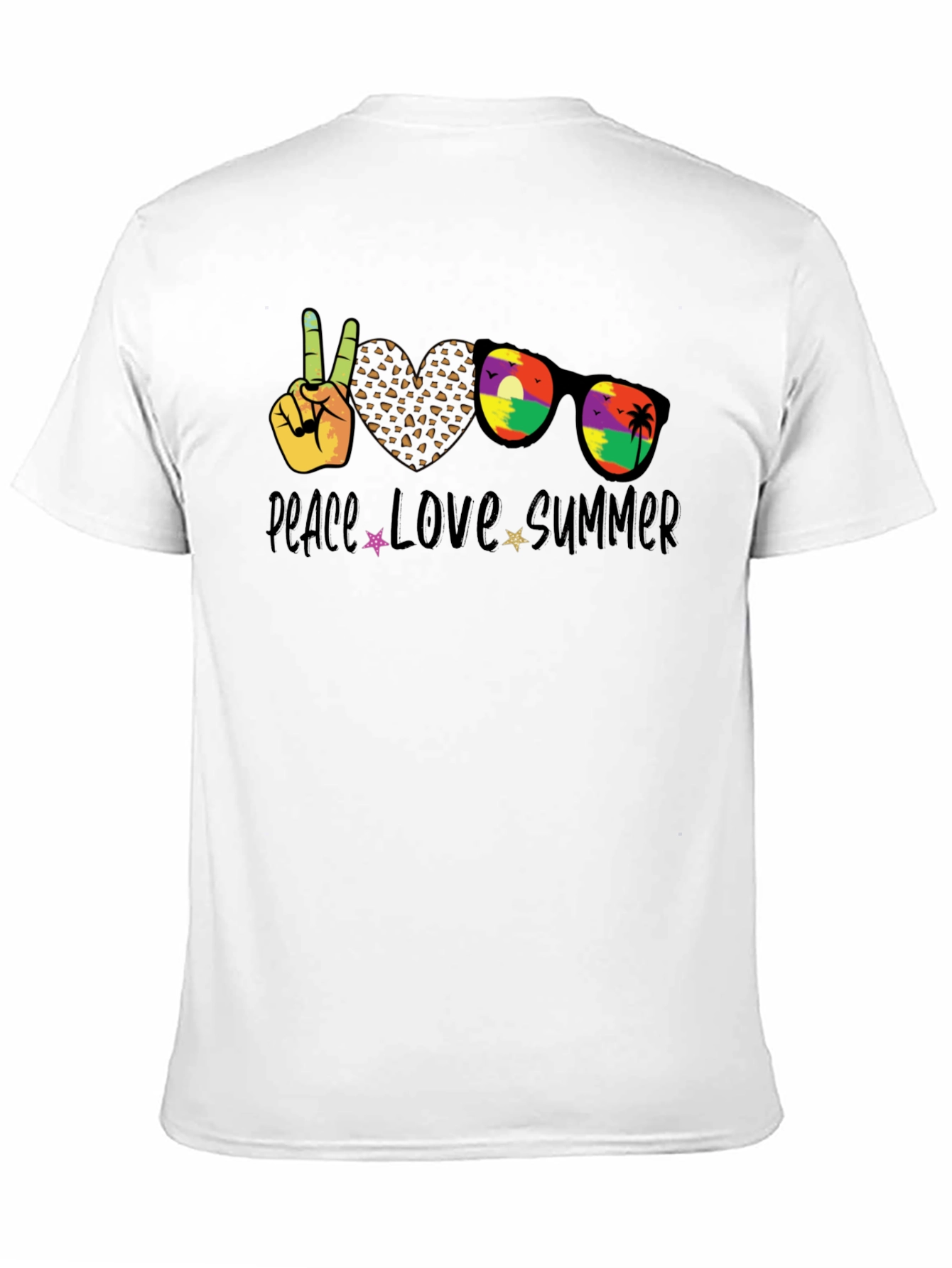 Peace Love Summer T-Shirt Unisex Casual Tee