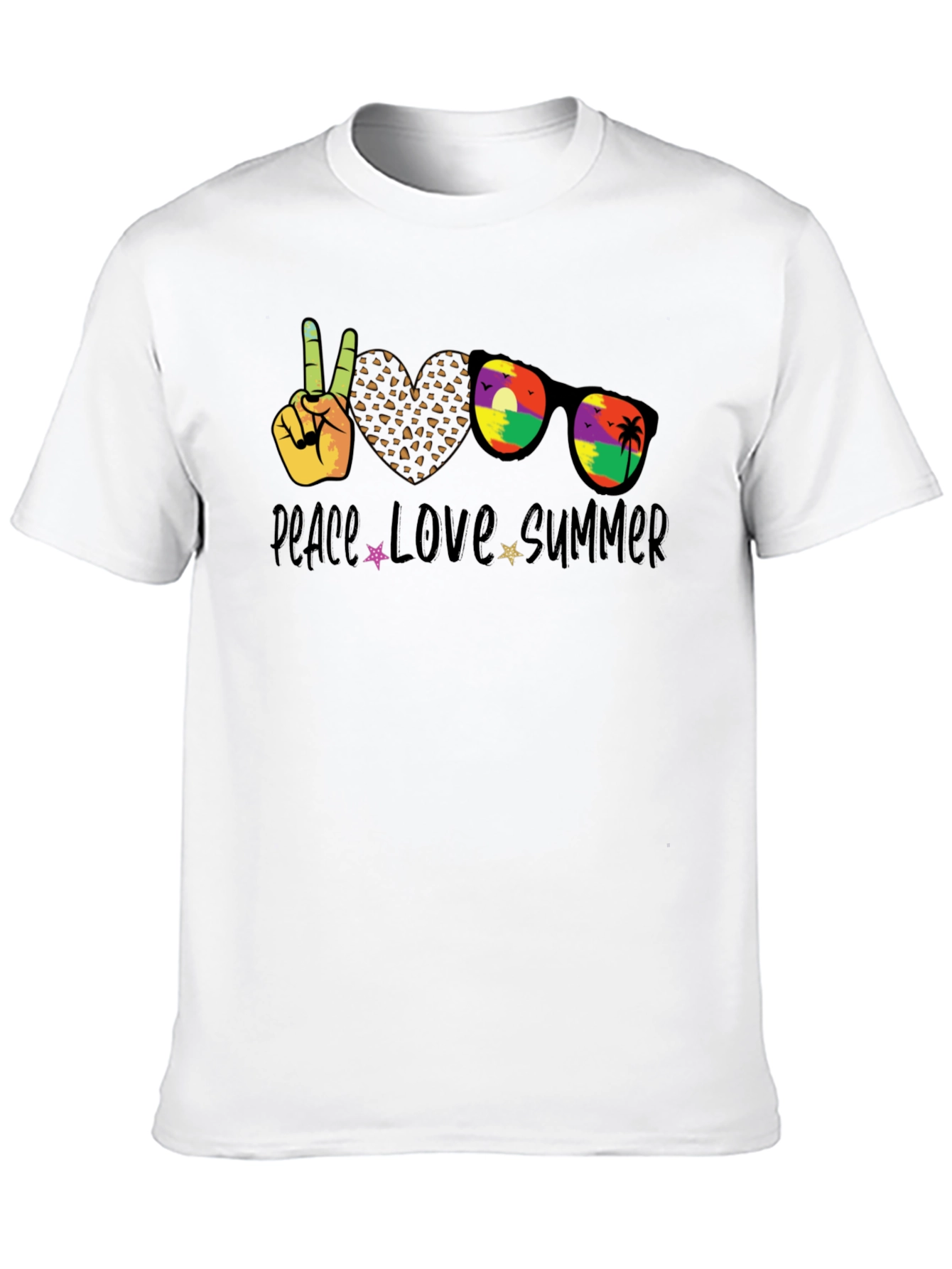 Peace Love Summer T-Shirt Unisex Casual Tee
