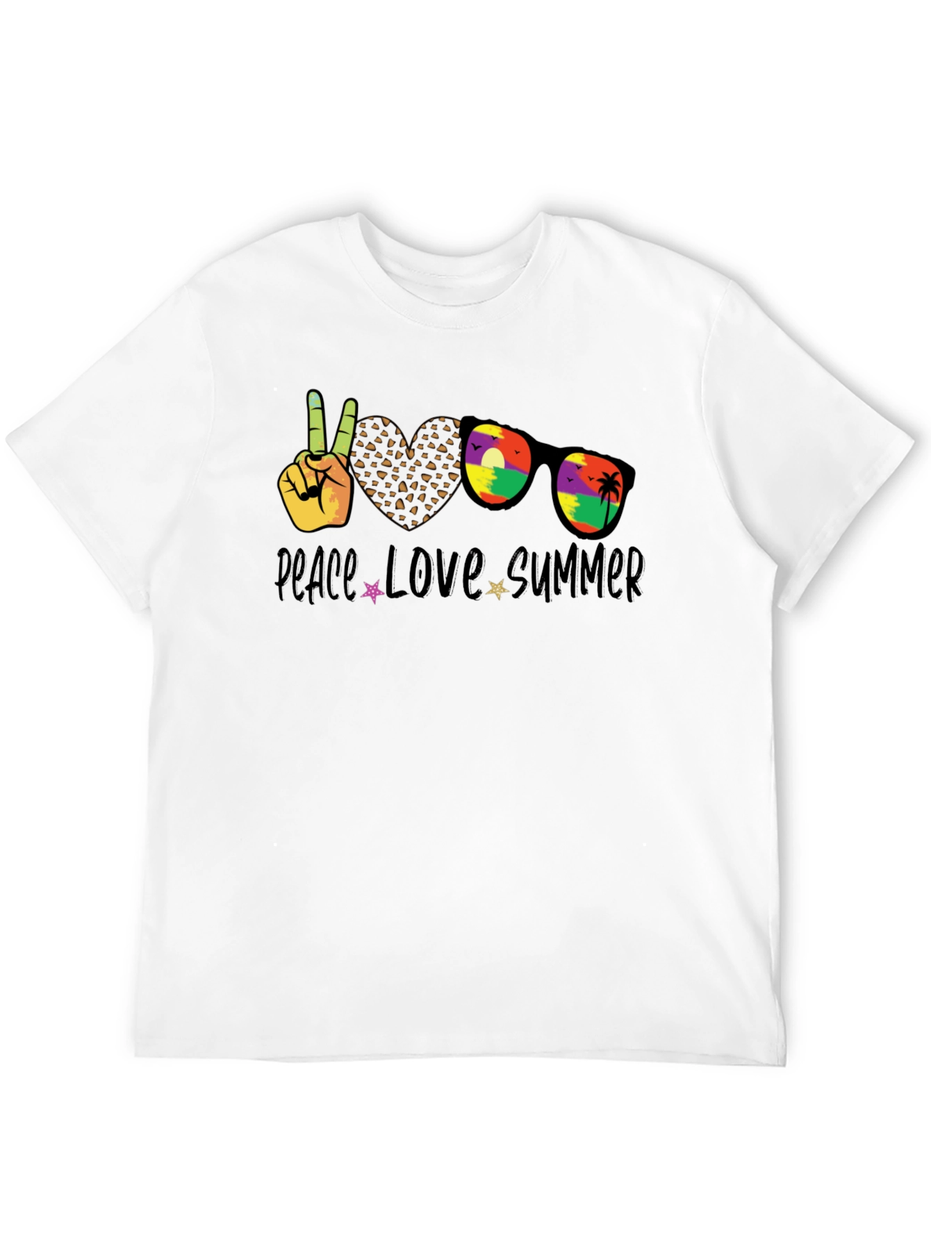 Peace Love Summer T-Shirt Unisex Casual Tee