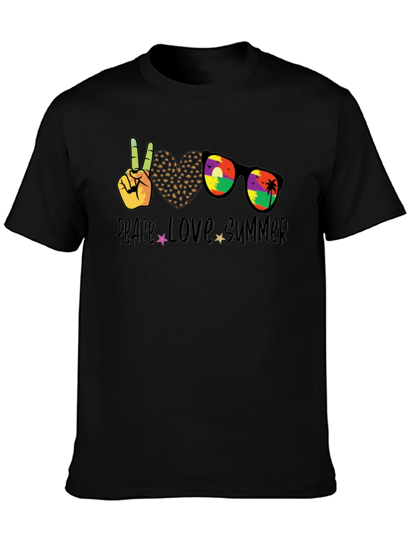 Peace Love Summer T-Shirt Unisex Casual Tee
