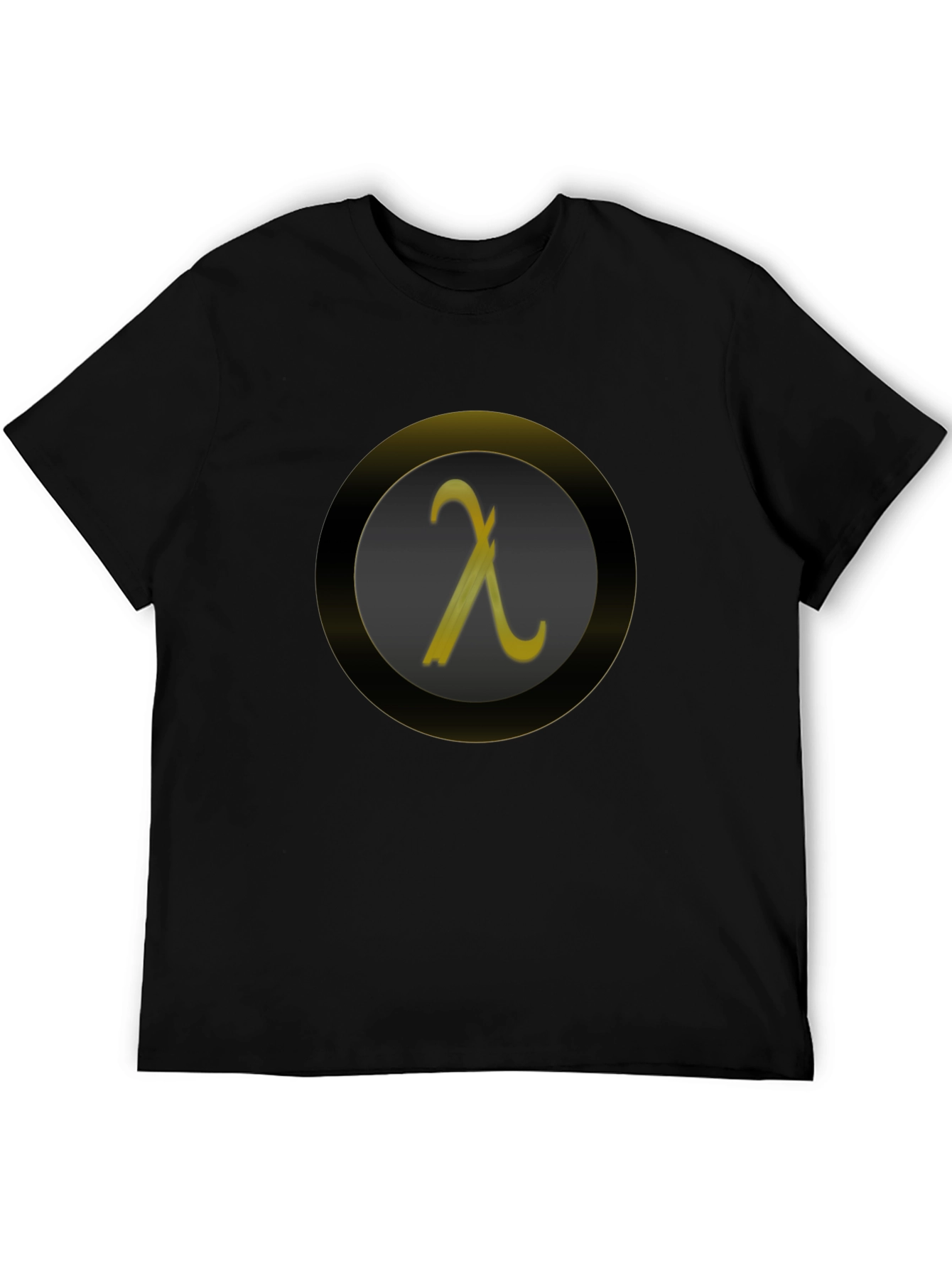 Lambda Symbol Graphic Tee - Black Casual Shirt