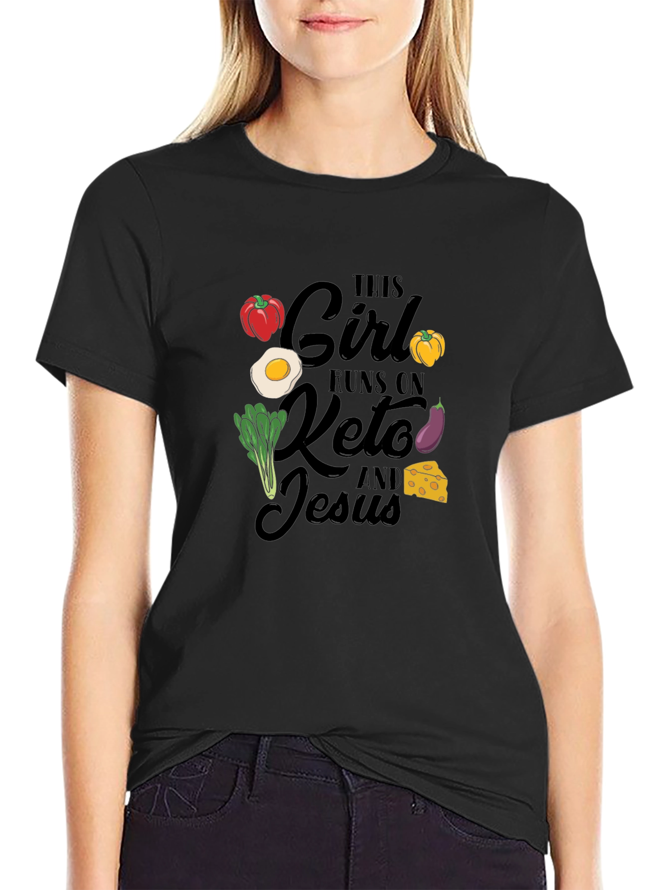 Keto & Jesus T-Shirt: This Girl Runs On...