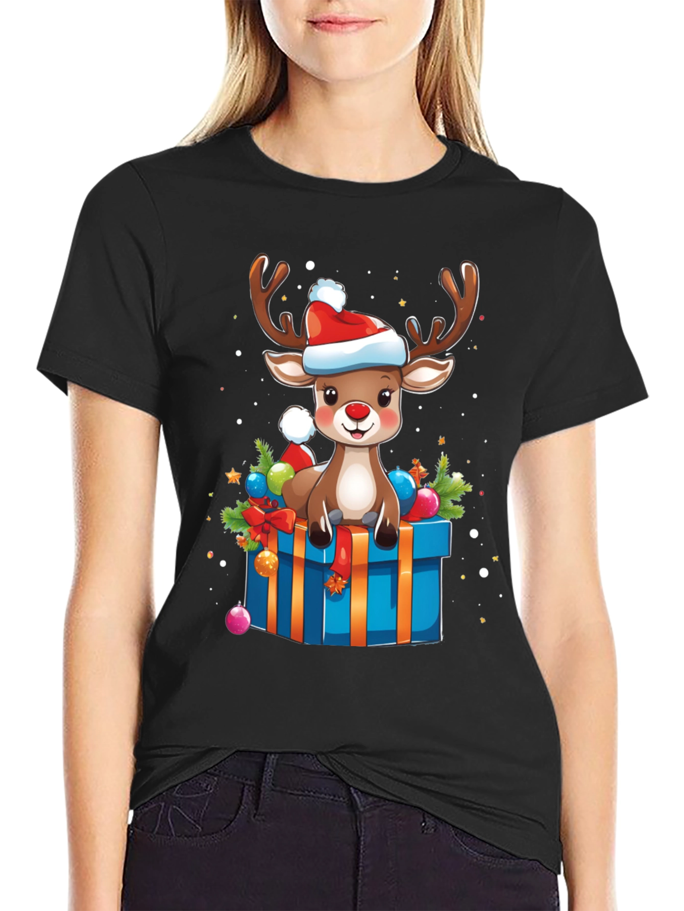Reindeer Christmas Graphic Tee
