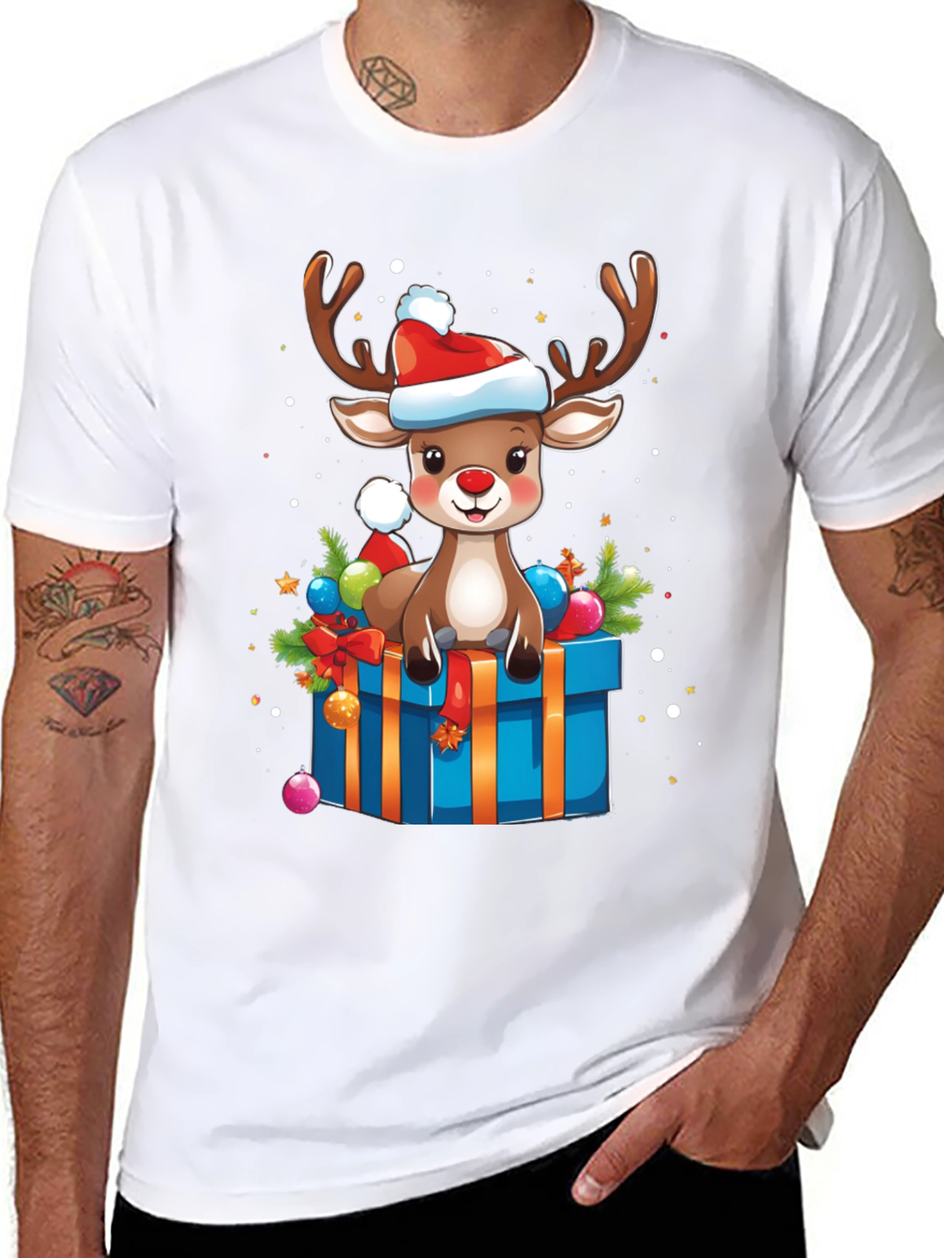 Reindeer Christmas Graphic Tee
