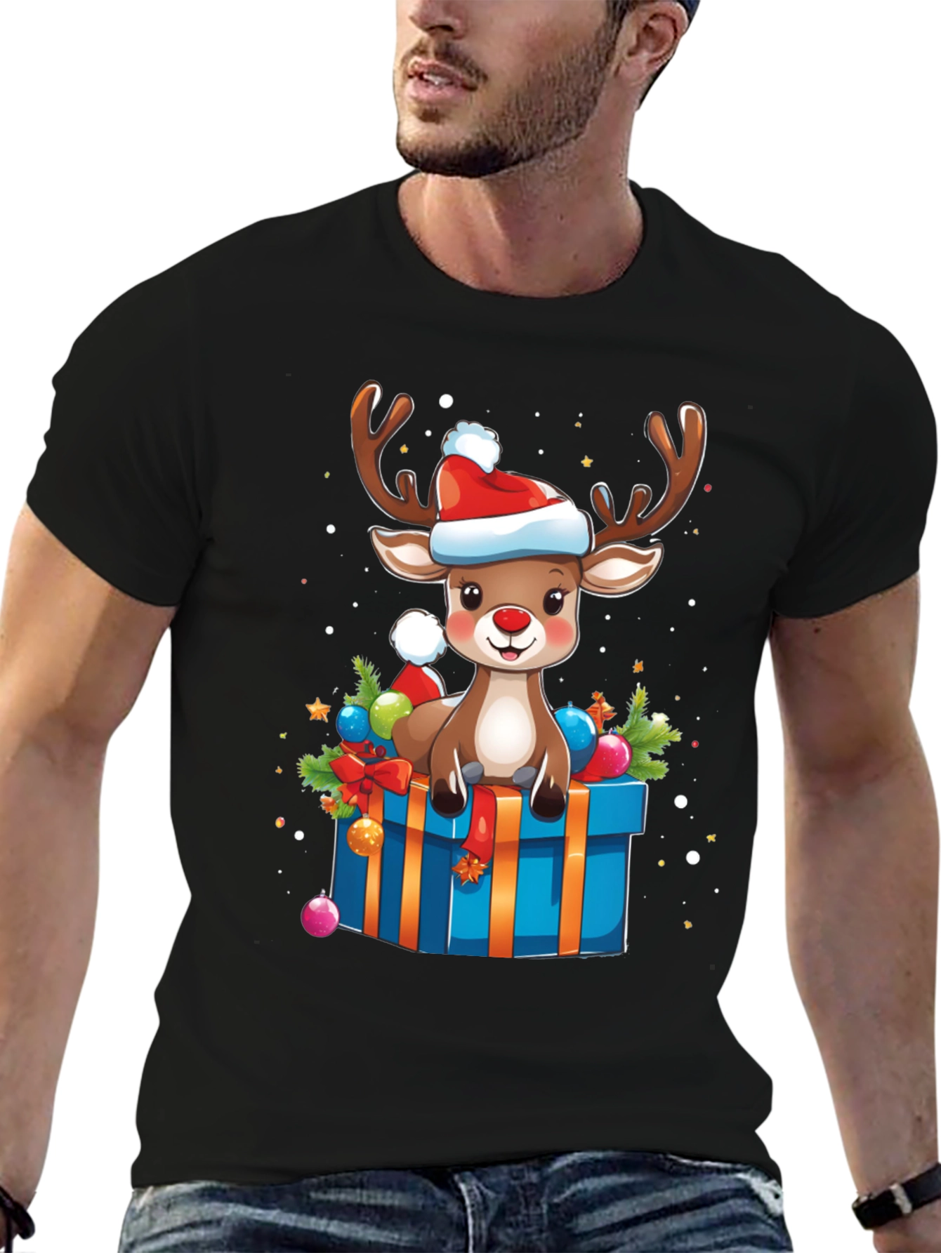 Reindeer Christmas Graphic Tee
