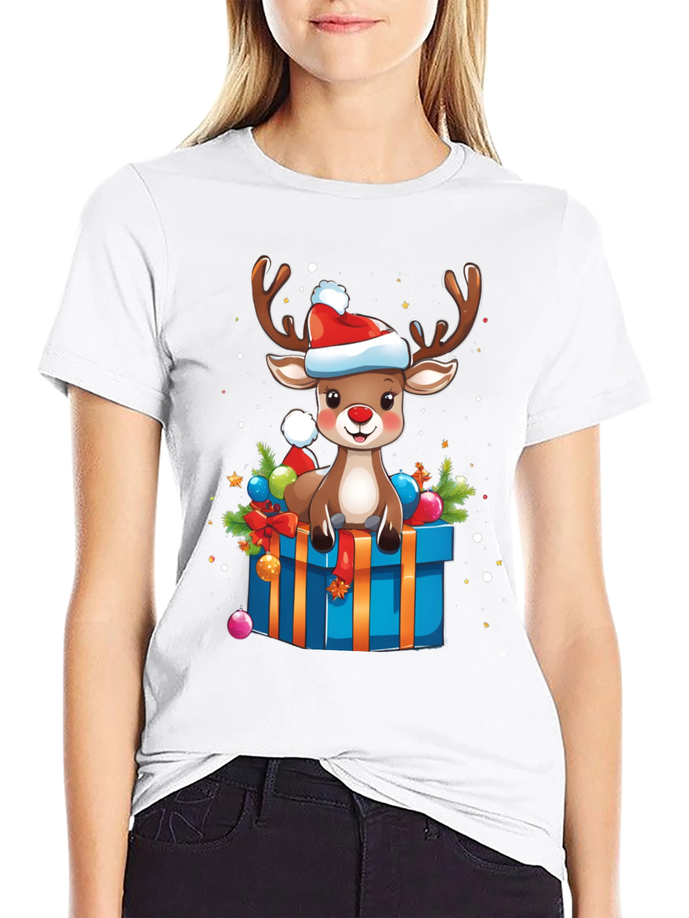 Reindeer Christmas Graphic Tee