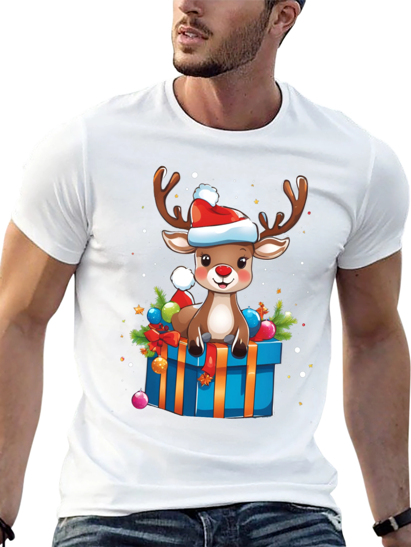 Reindeer Christmas Graphic Tee