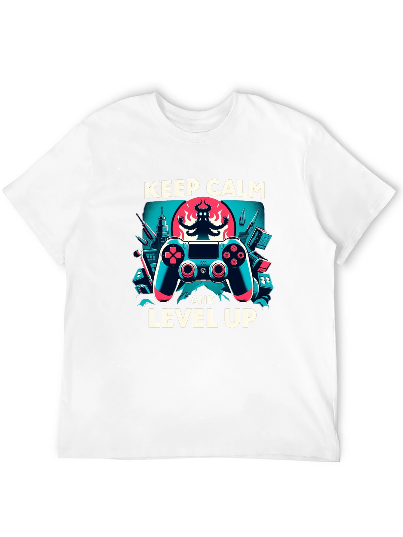 Keep Calm and Level Up Gaming T-Shirt