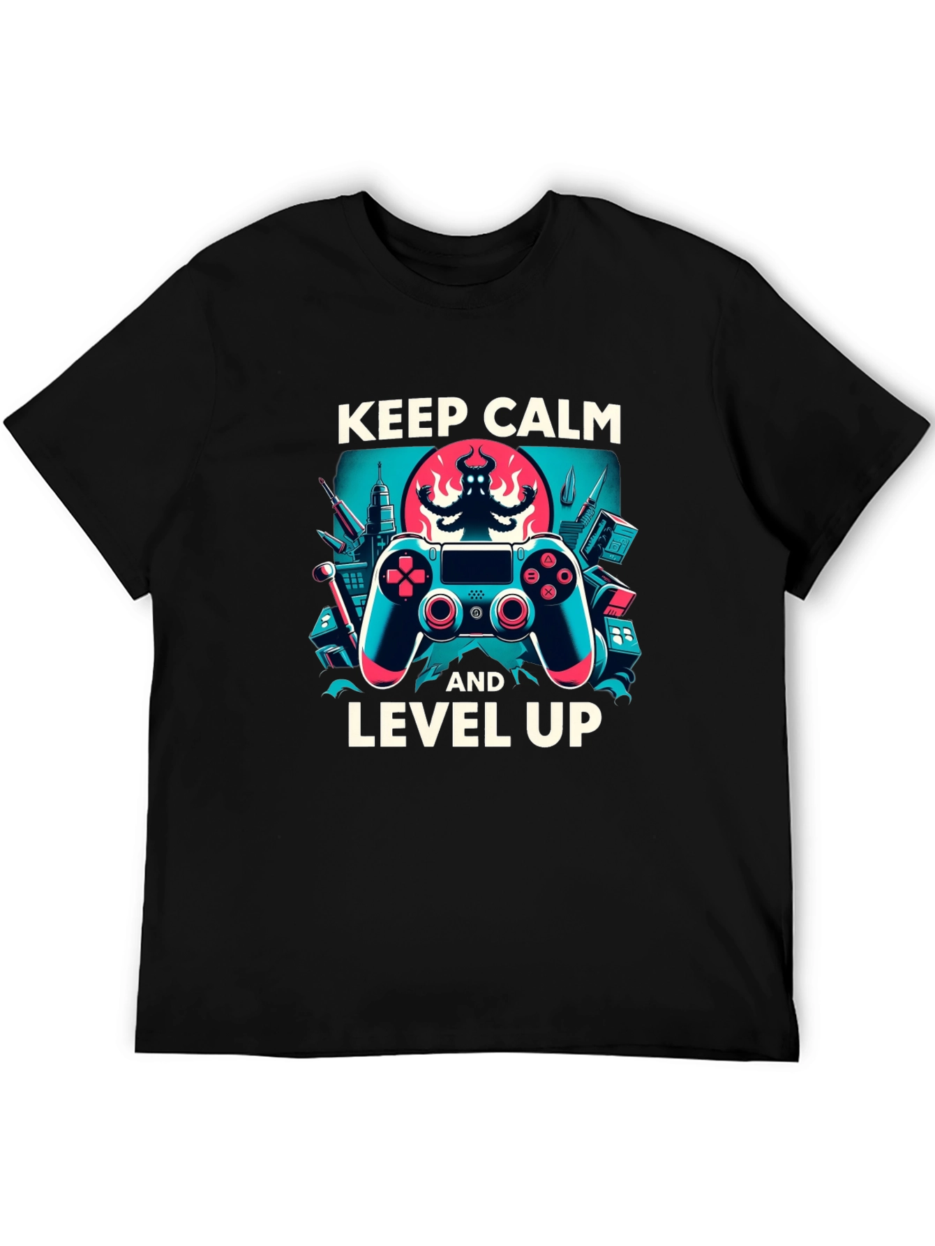 Keep Calm and Level Up Gaming T-Shirt