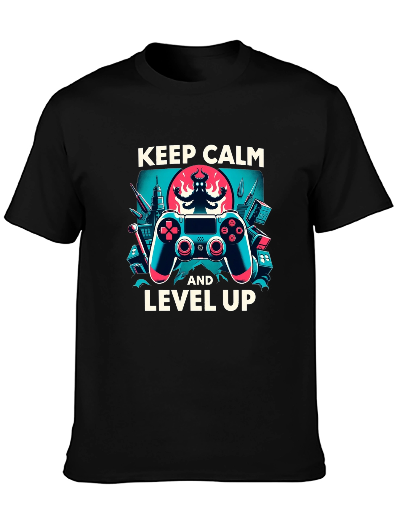 Keep Calm and Level Up Gaming T-Shirt