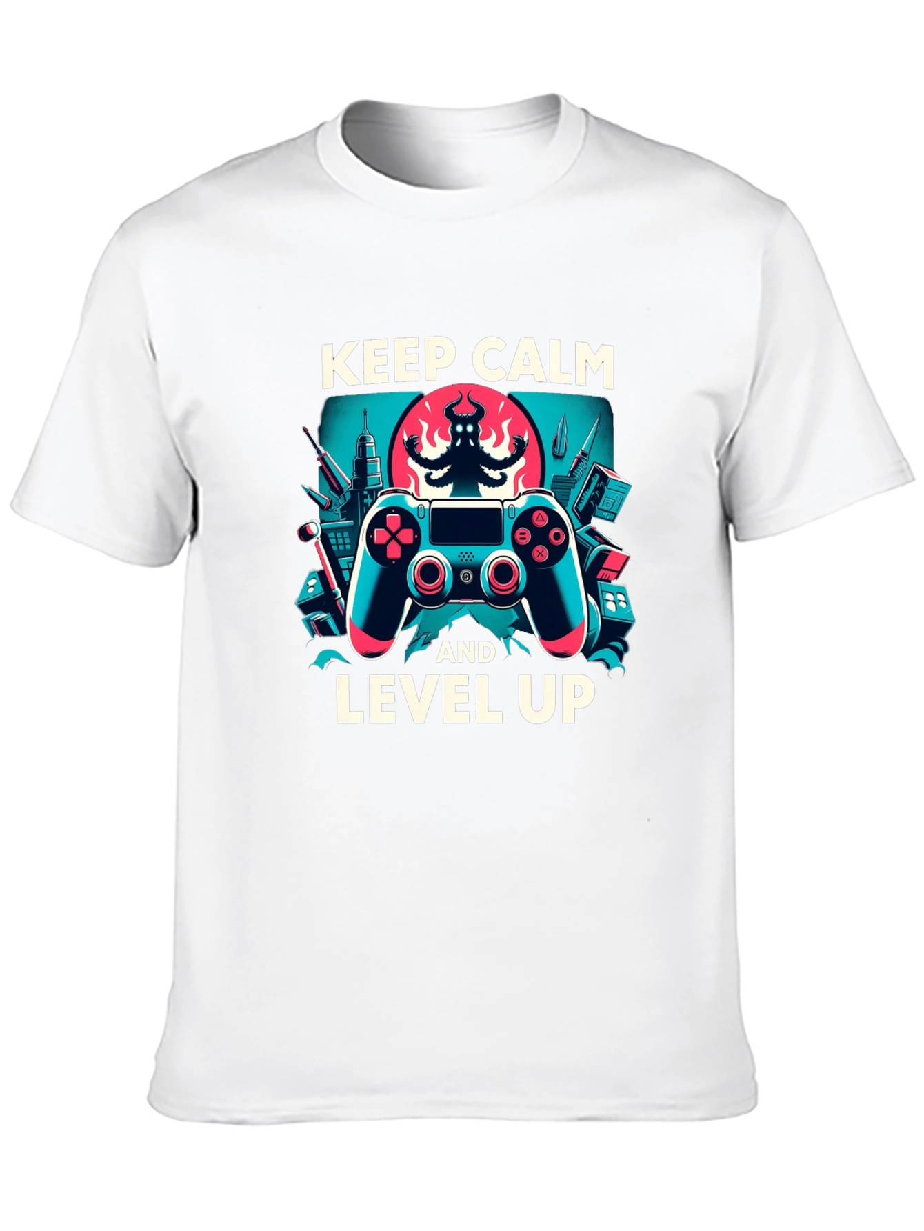 Keep Calm and Level Up Gaming T-Shirt