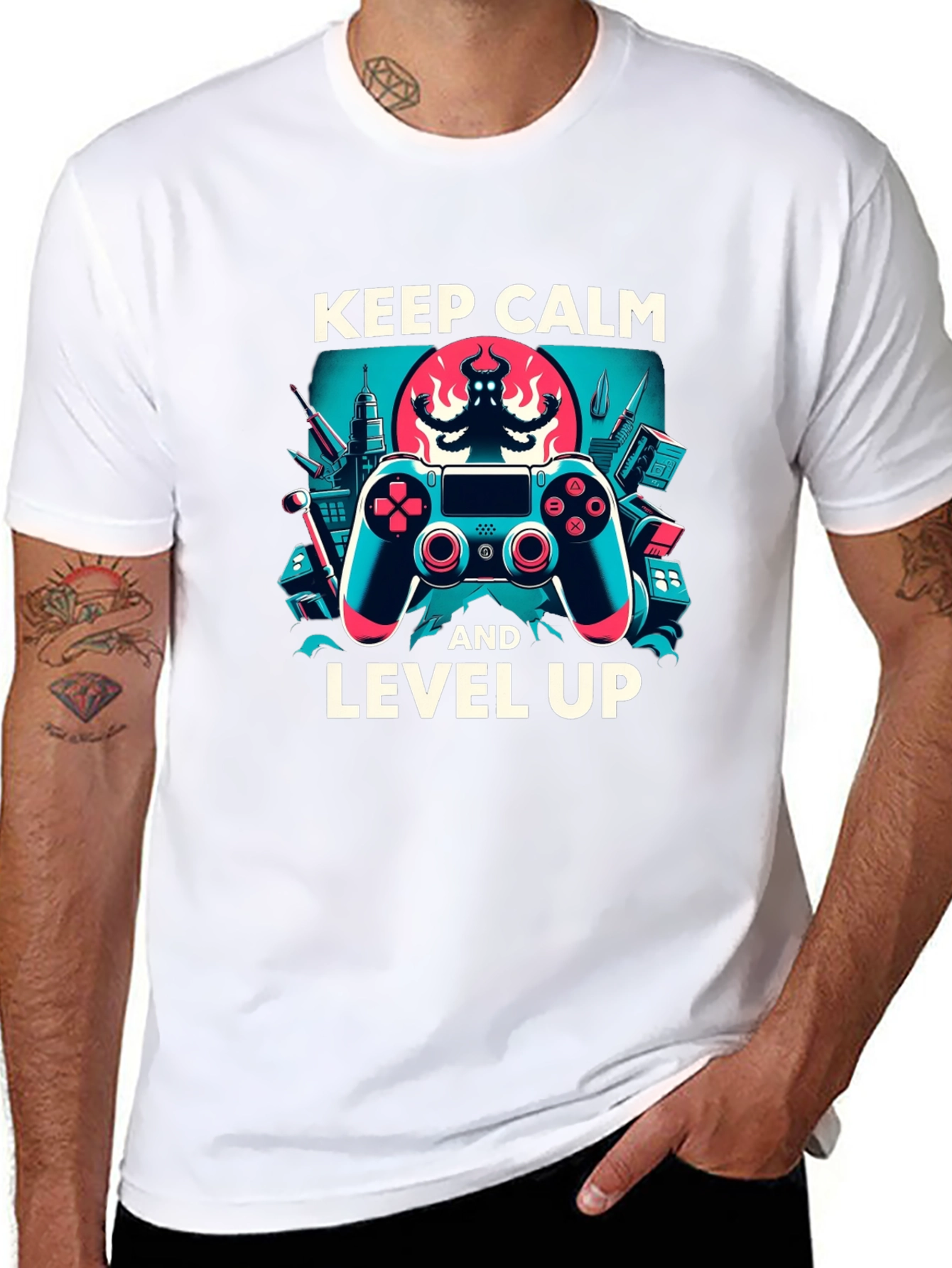 Keep Calm and Level Up Gaming T-Shirt