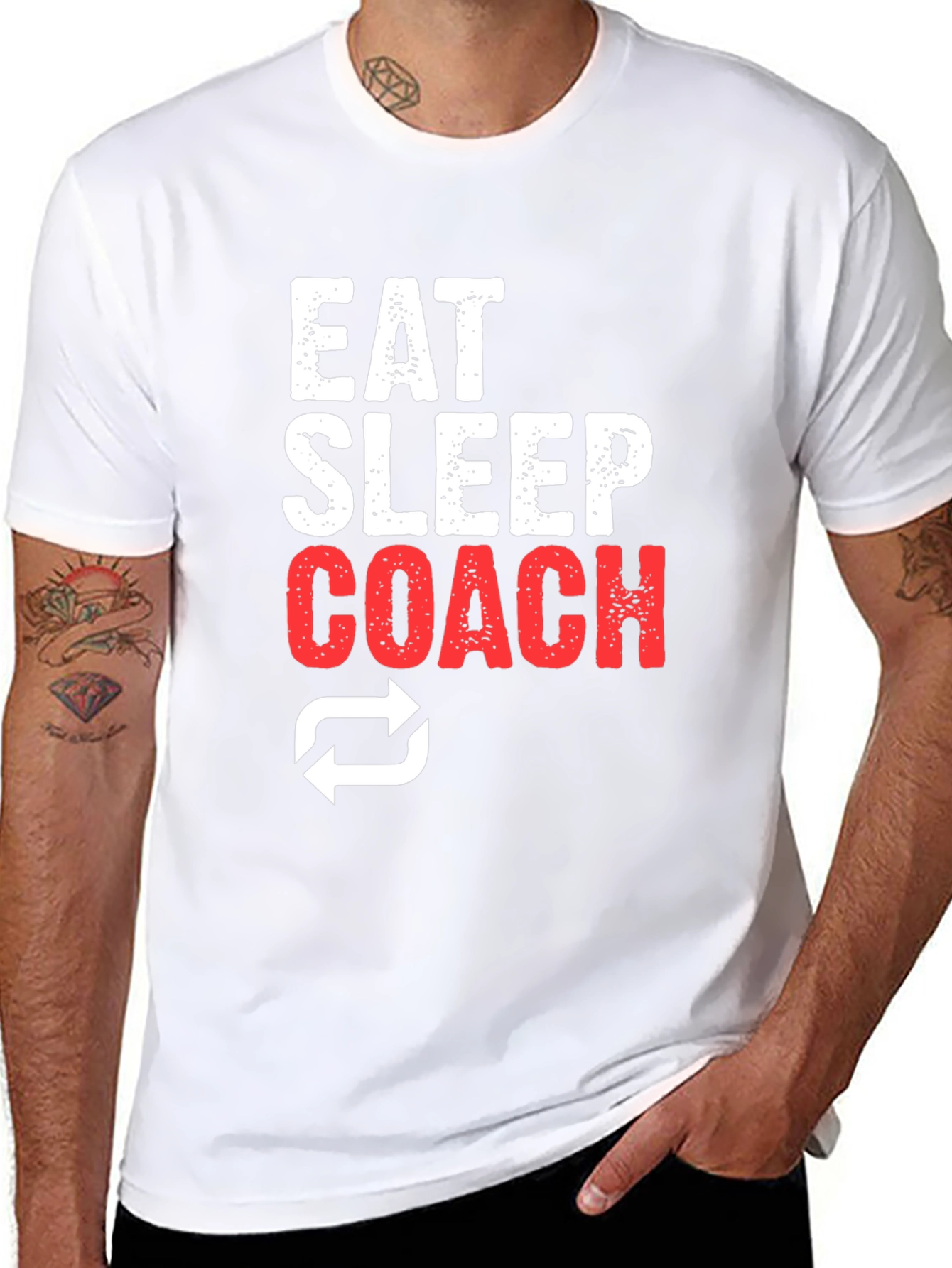 Eat Sleep Coach T-Shirt - Athletic Motivation