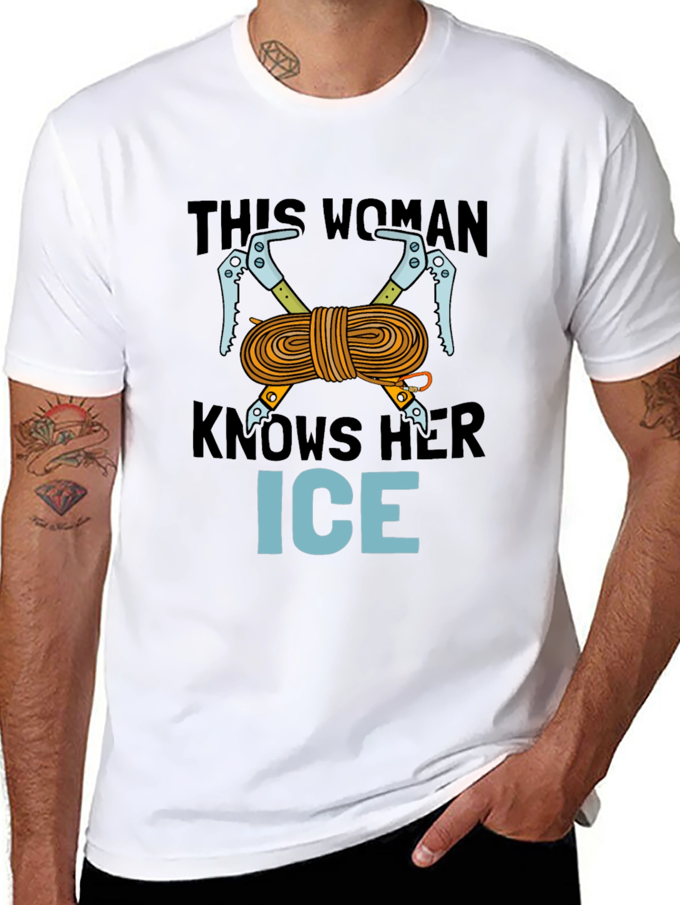 This Woman Knows Her Ice Climbing T-Shirt