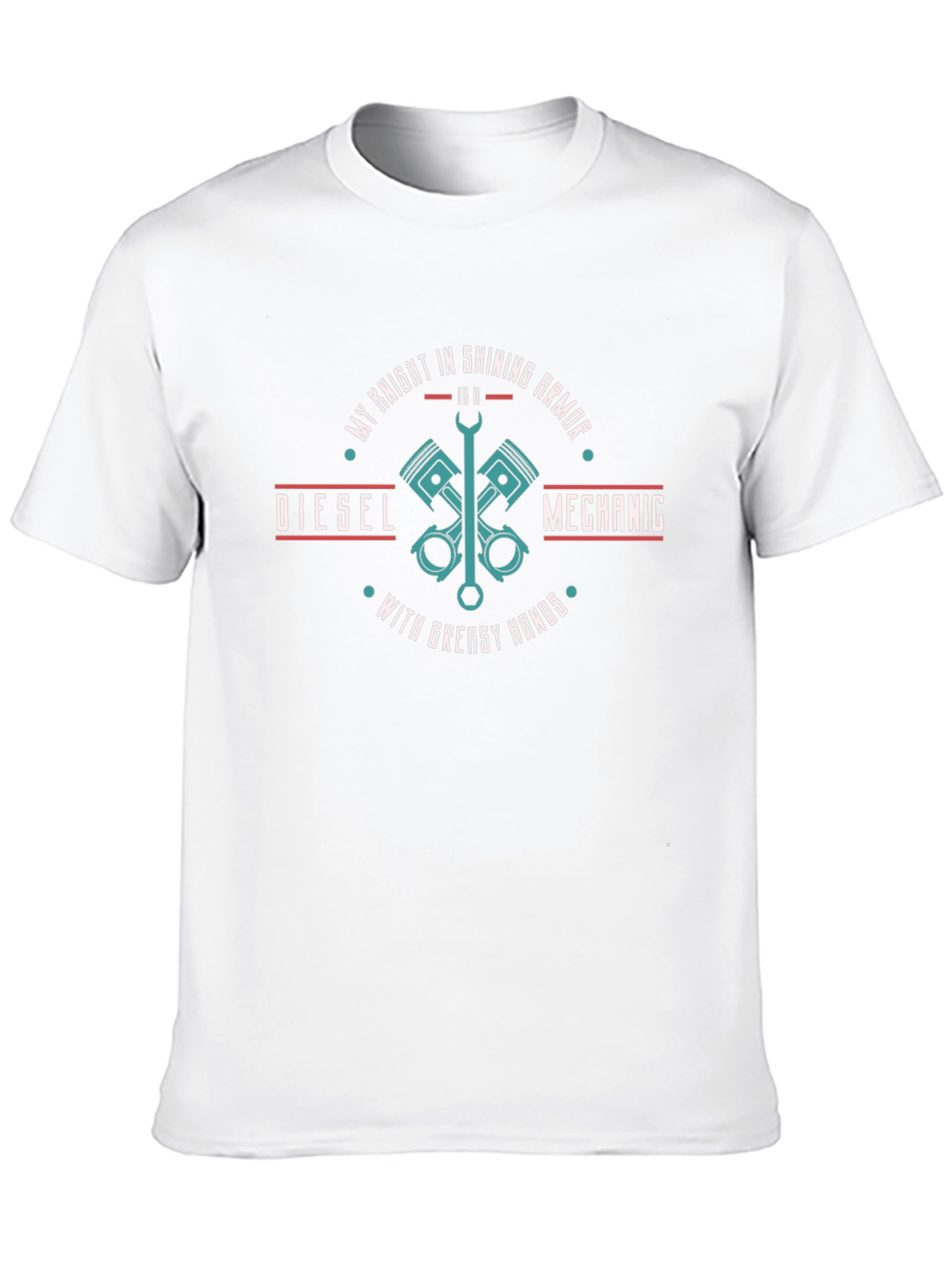 Diesel Mechanic T-Shirt: Knight in Shining Armor Design