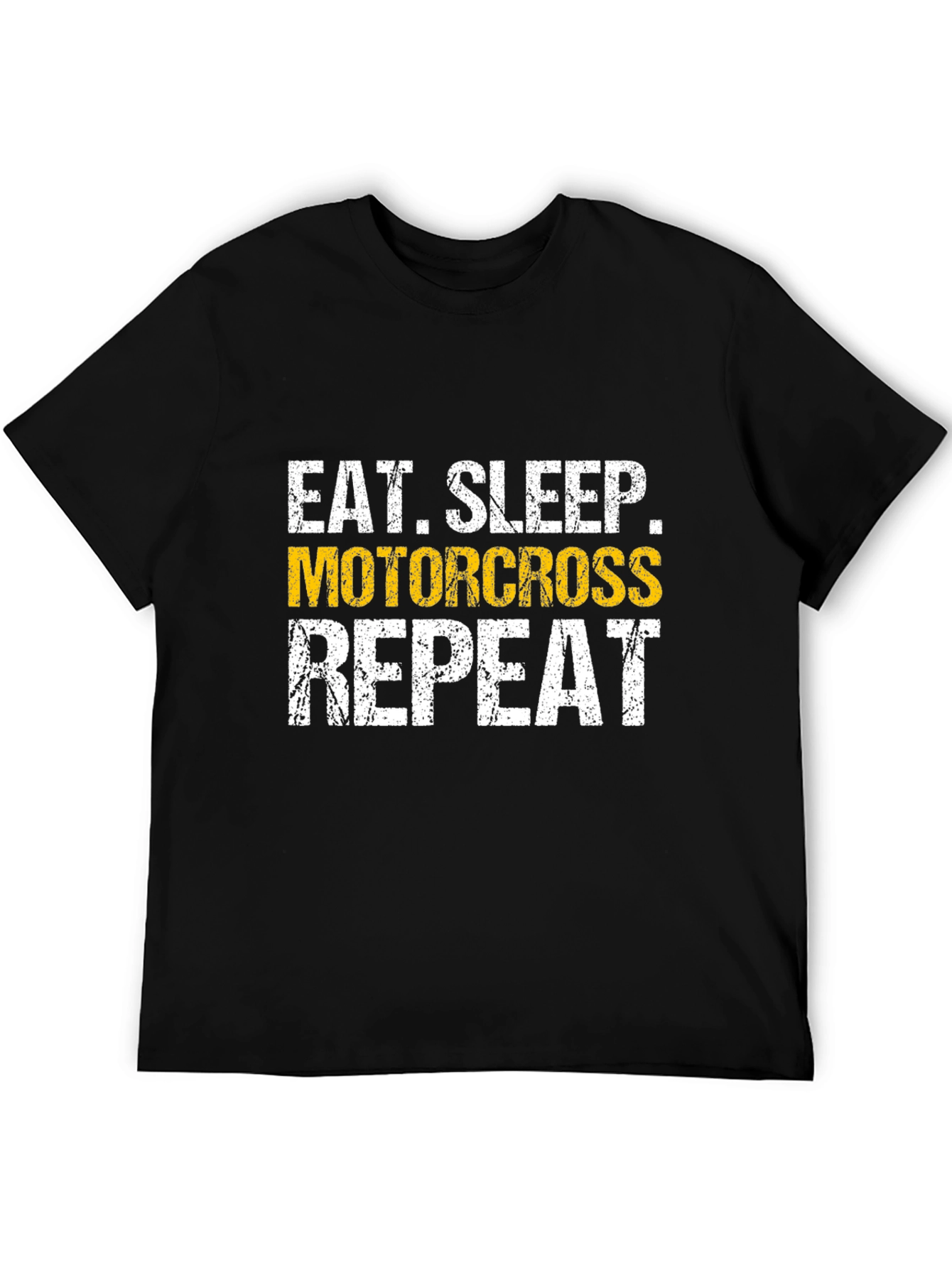 Eat Sleep Motocross Repeat Black T-Shirt