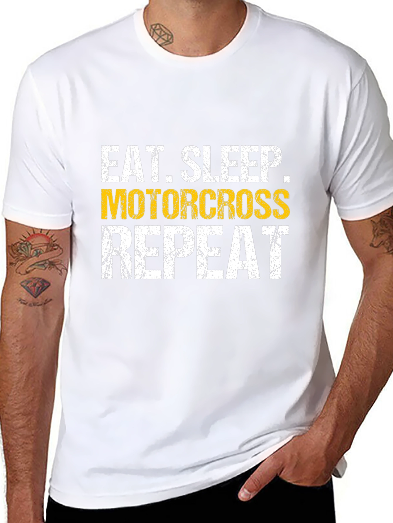 Eat Sleep Motocross Repeat Black T-Shirt