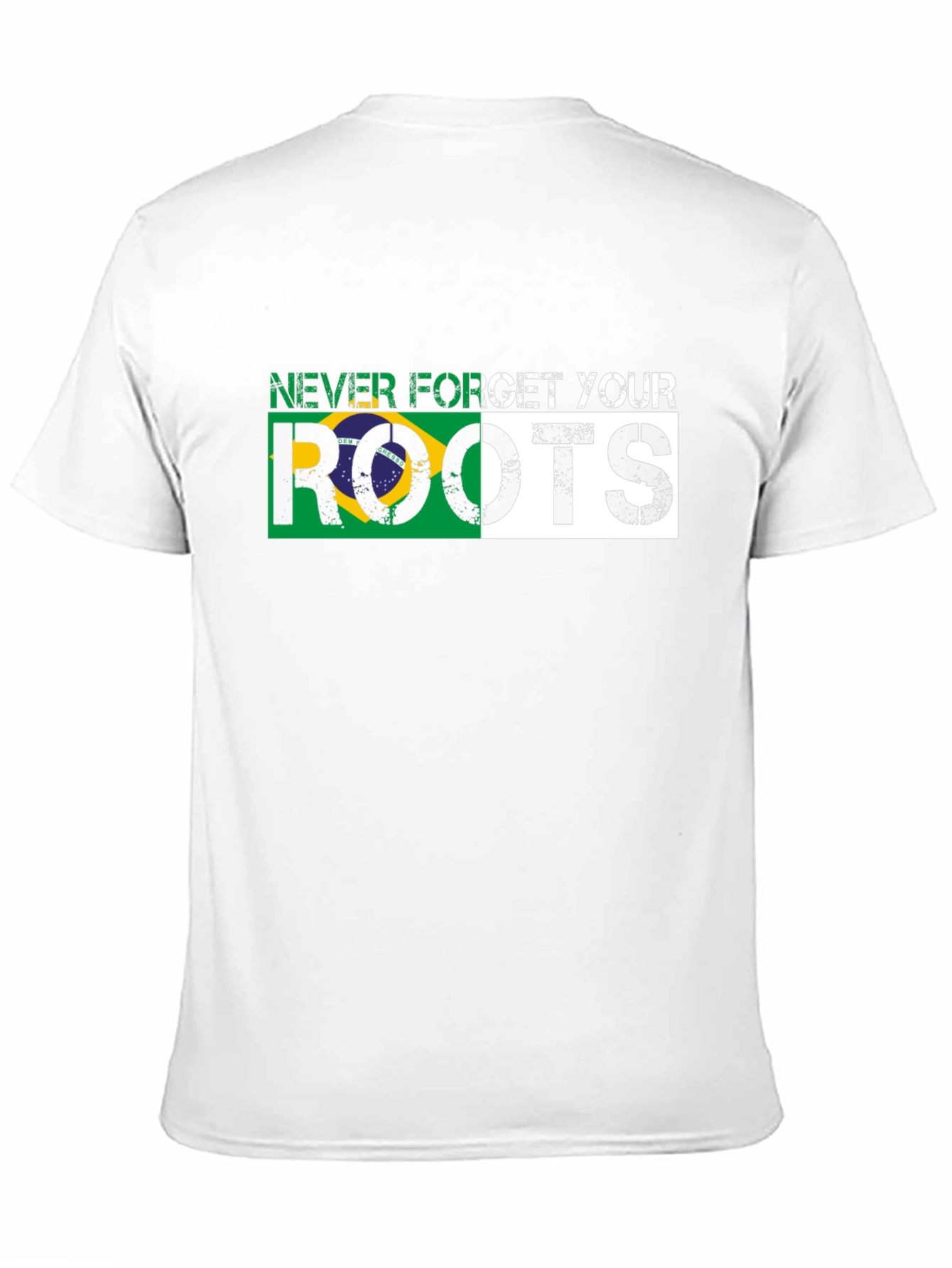 Never Forget Your Roots Brazil Flag T-Shirt