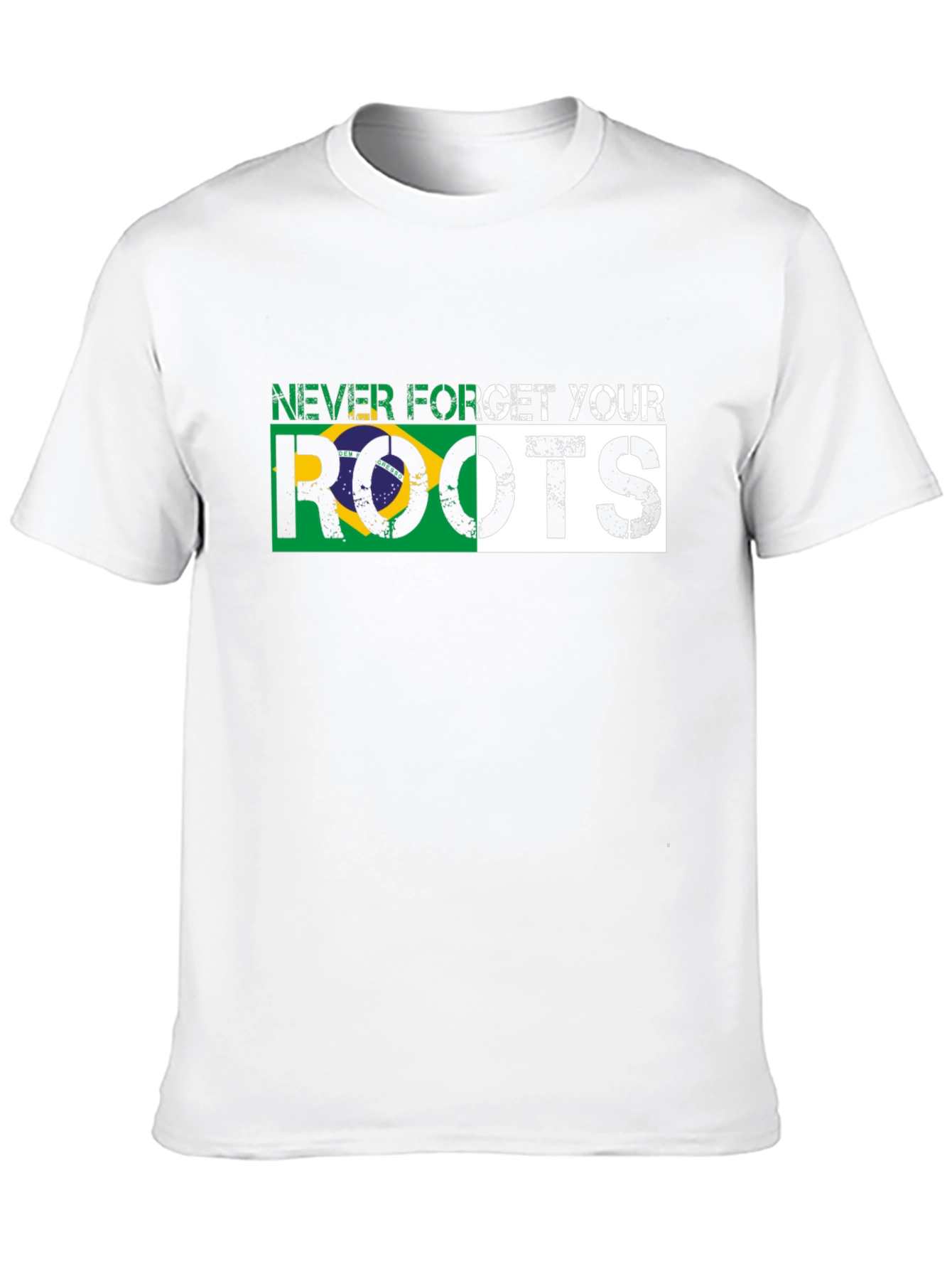Never Forget Your Roots Brazil Flag T-Shirt