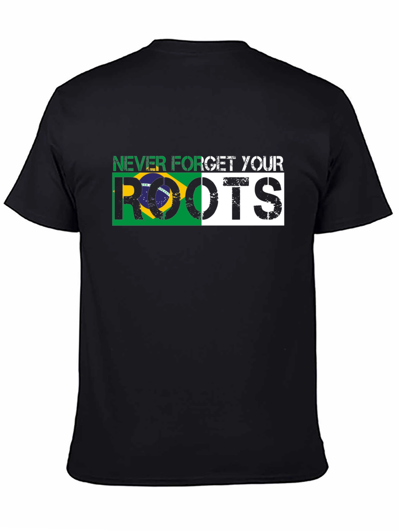 Never Forget Your Roots Brazil Flag T-Shirt