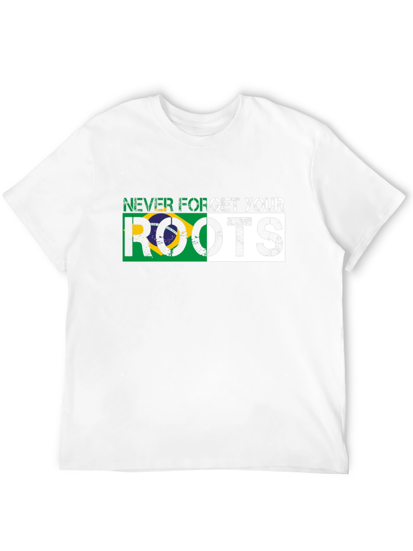 Never Forget Your Roots Brazil Flag T-Shirt