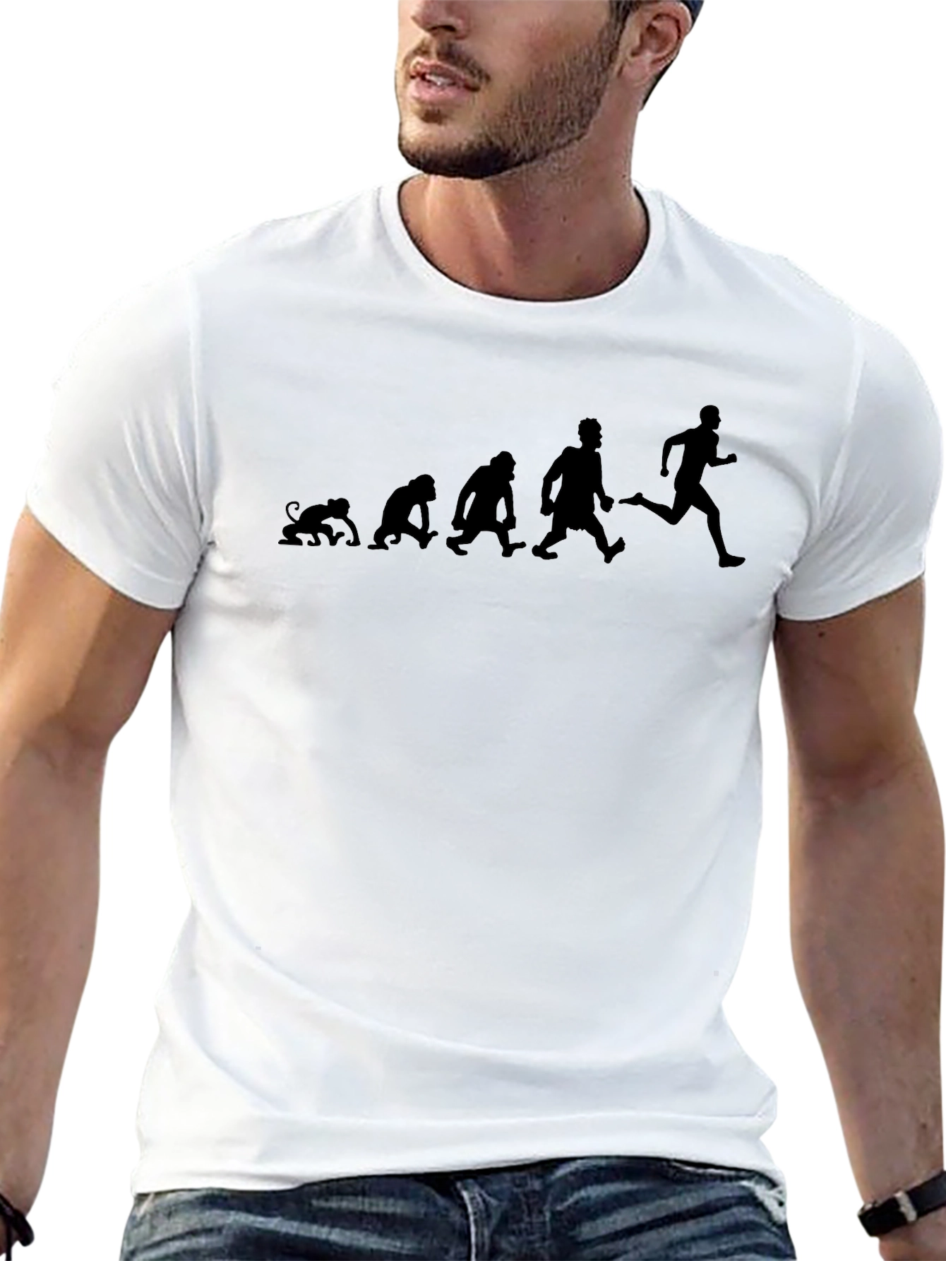 Evolution of Running Black T-Shirt