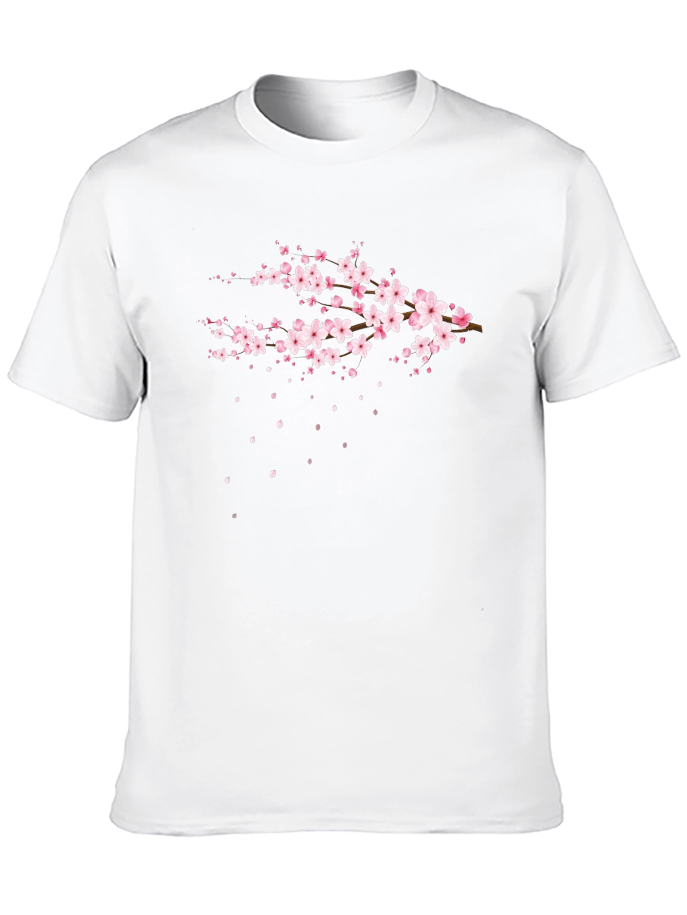 Sakura Blossom Graphic T-Shirt - Stylish Black Tee