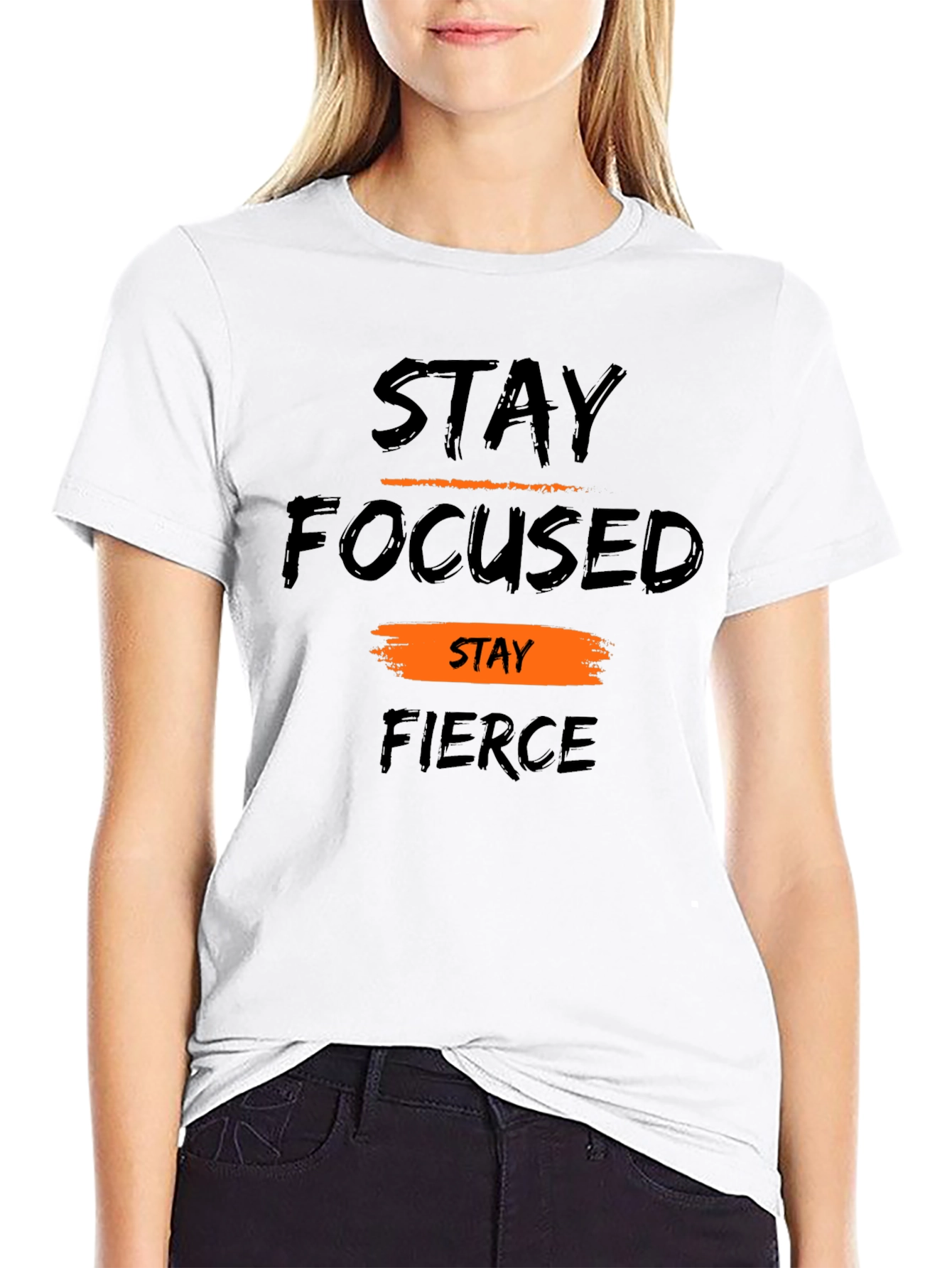 Stay Focused Fierce Graphic Tee - Motivational T-Shirt