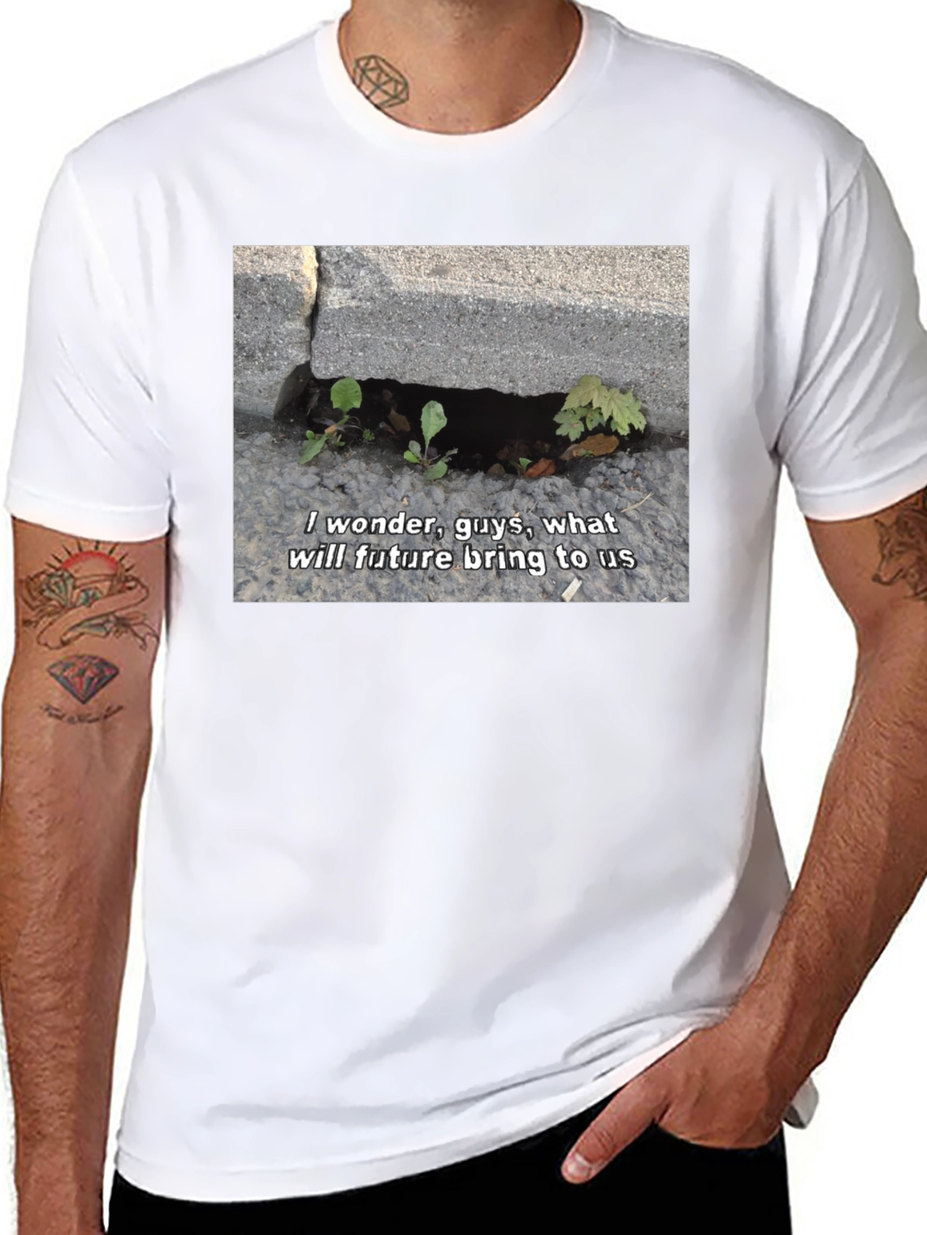 I Wonder Guys Graphic T-Shirt - Black