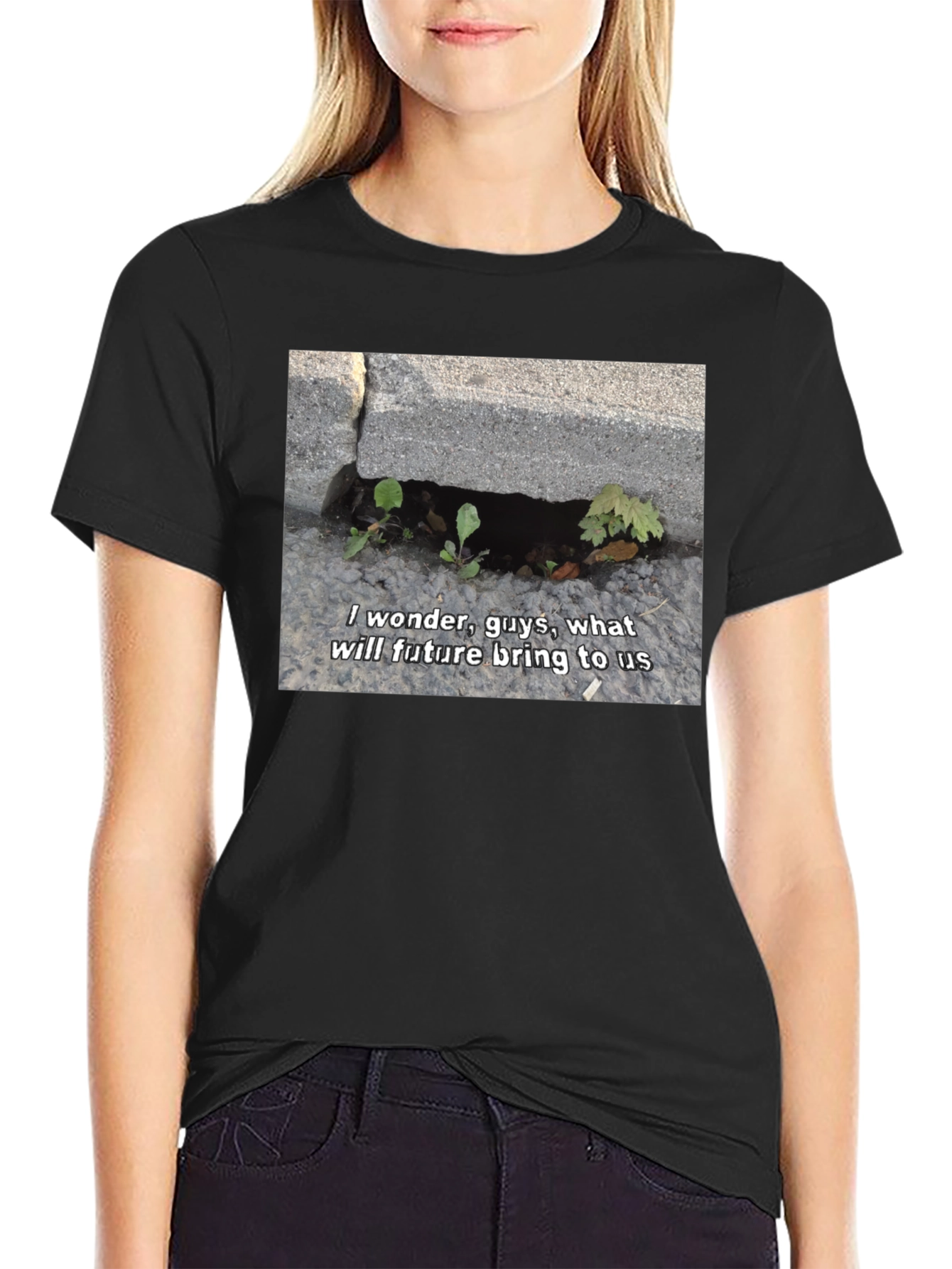 I Wonder Guys Graphic T-Shirt - Black