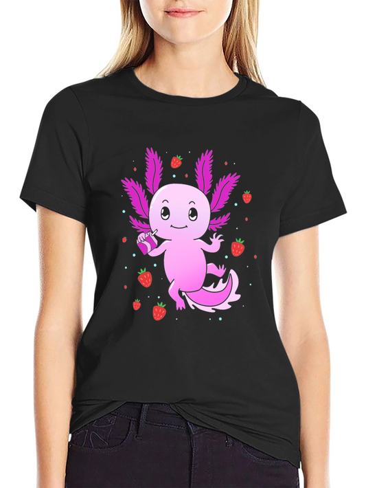 Axolotl Strawberry Drink T-Shirt