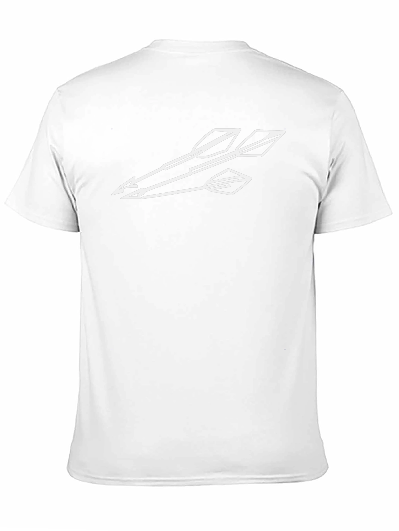 Mens Black T-Shirt with White Arrow Design