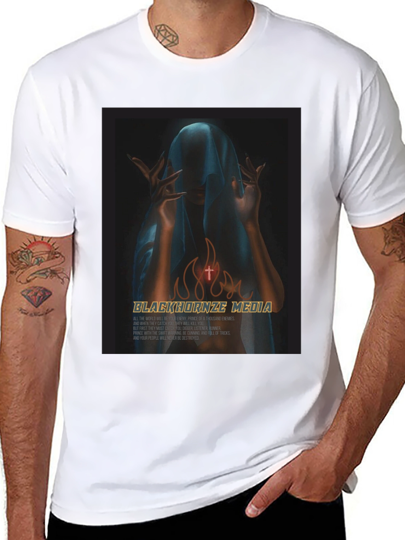 Black Graphic Tee - Blackhornze Media Print