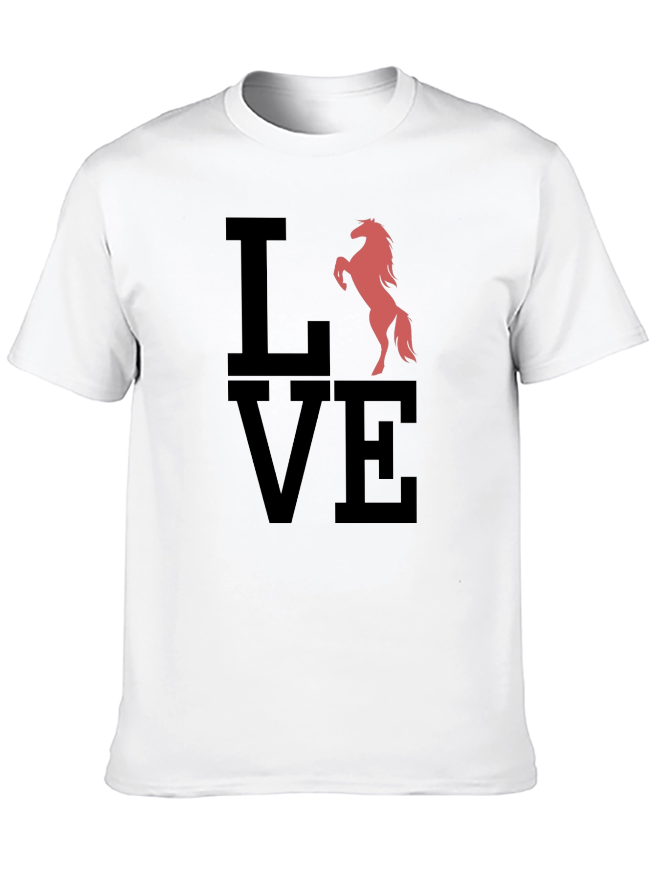 Love Horse Graphic Tee - Mens Black T-Shirt