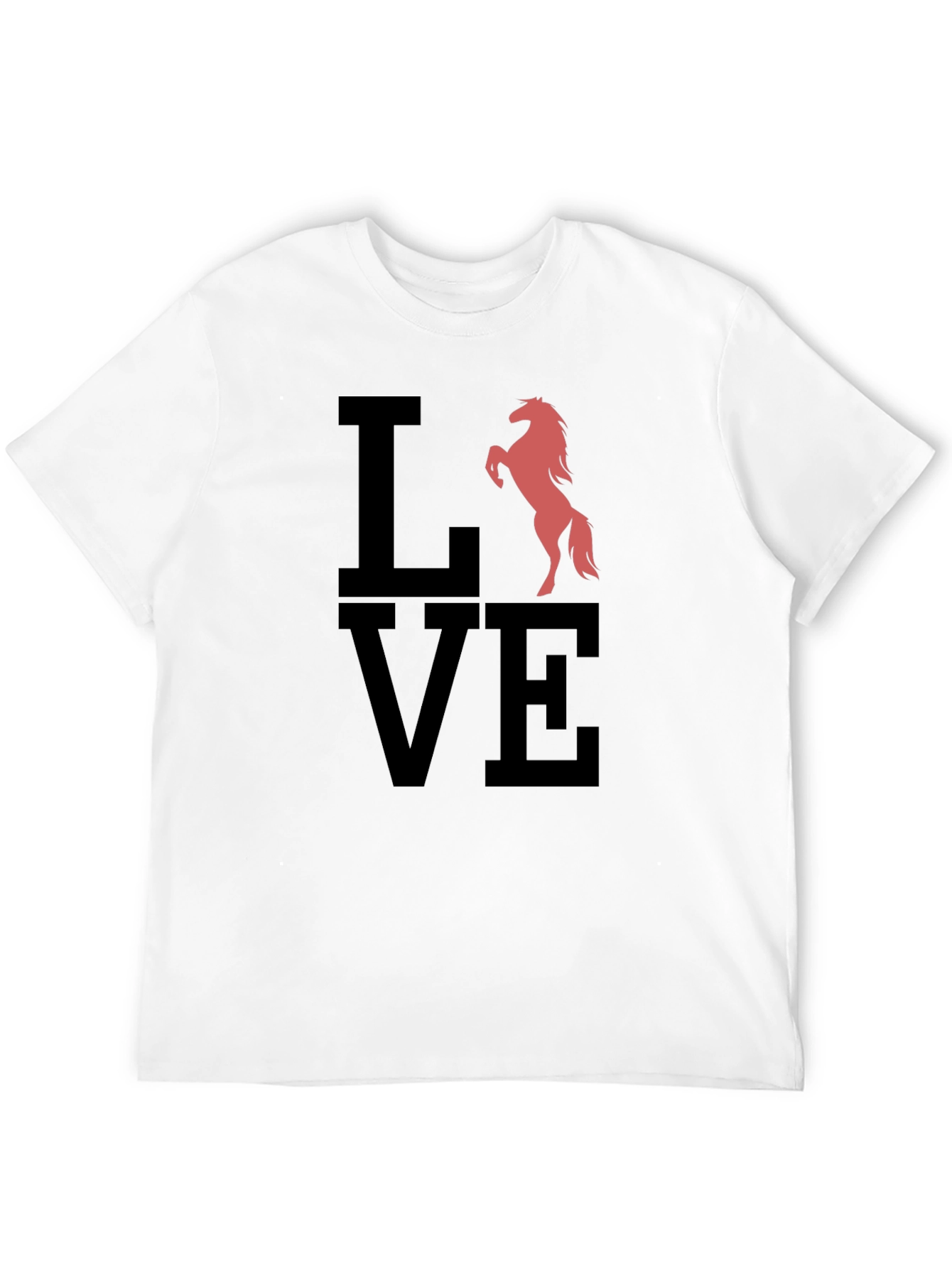 Love Horse Graphic Tee - Mens Black T-Shirt