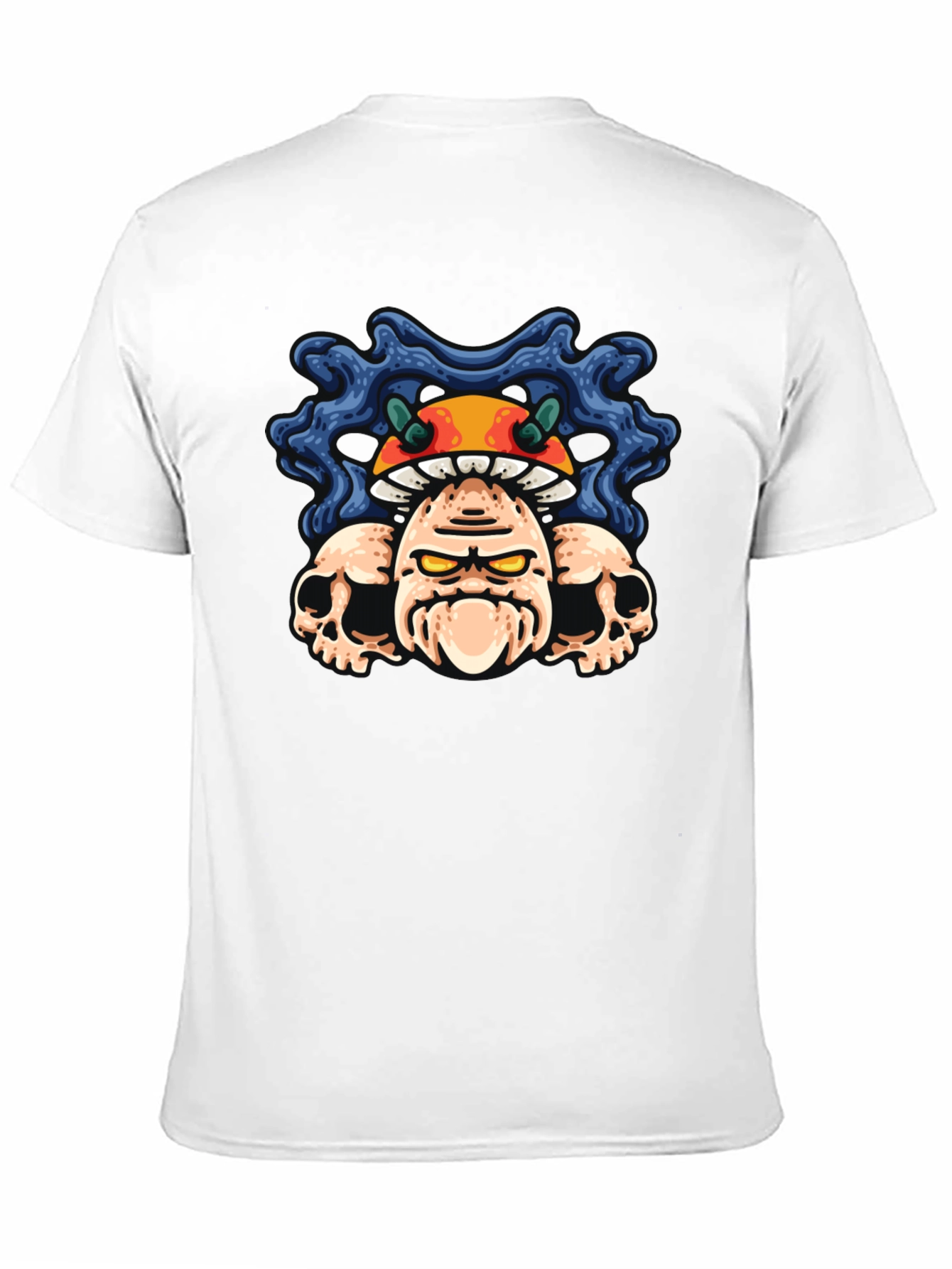 Mushroom Skull Graphic Tee - Unisex Black T-Shirt