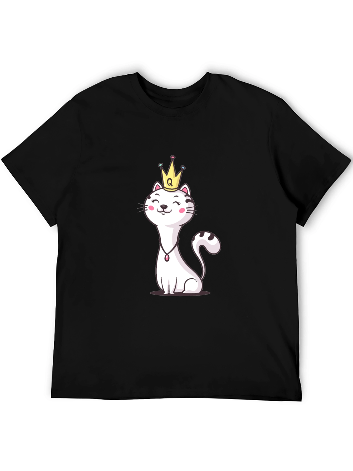 Queen Cat T-Shirt - Cute Cartoon Graphic Tee