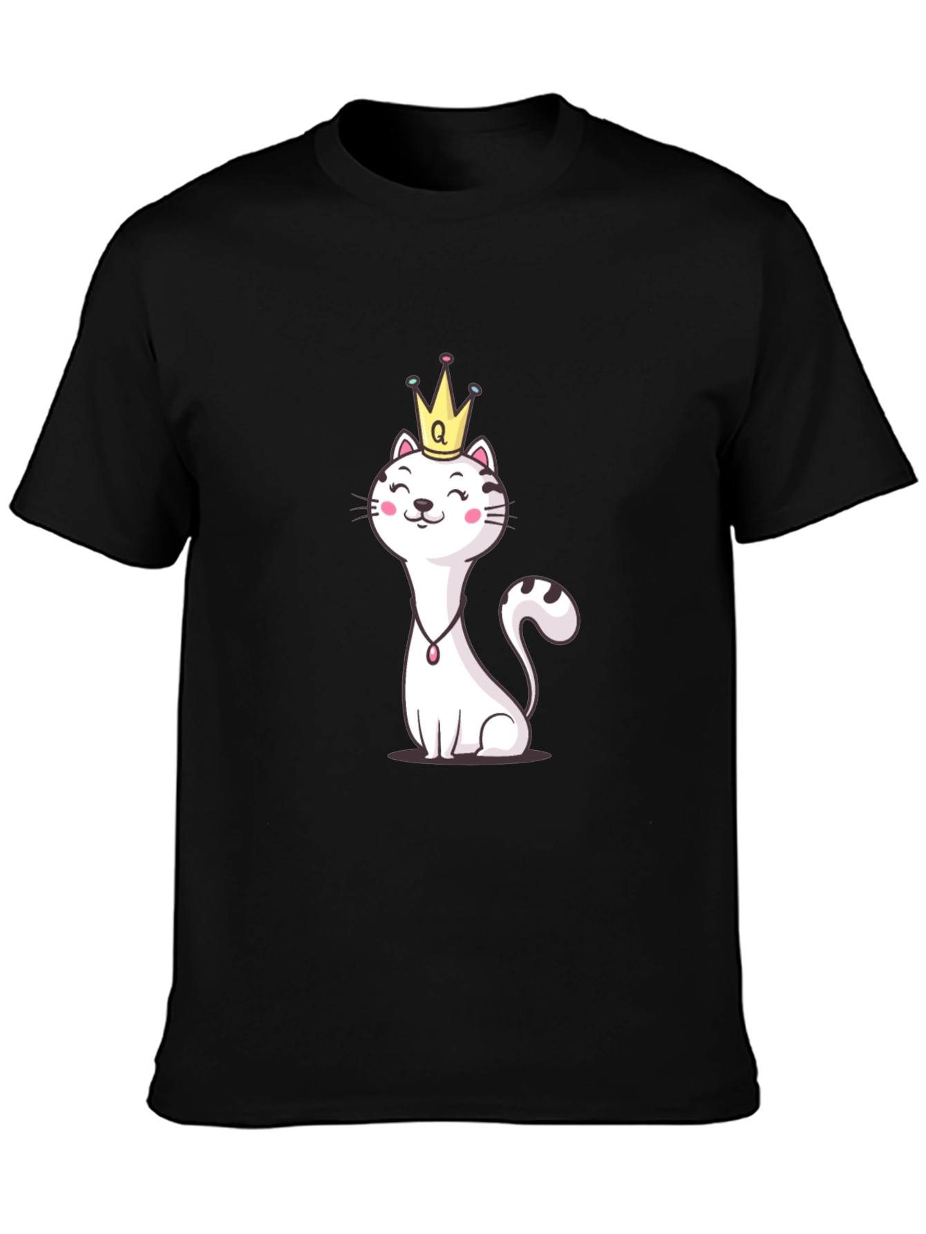Queen Cat T-Shirt - Cute Cartoon Graphic Tee