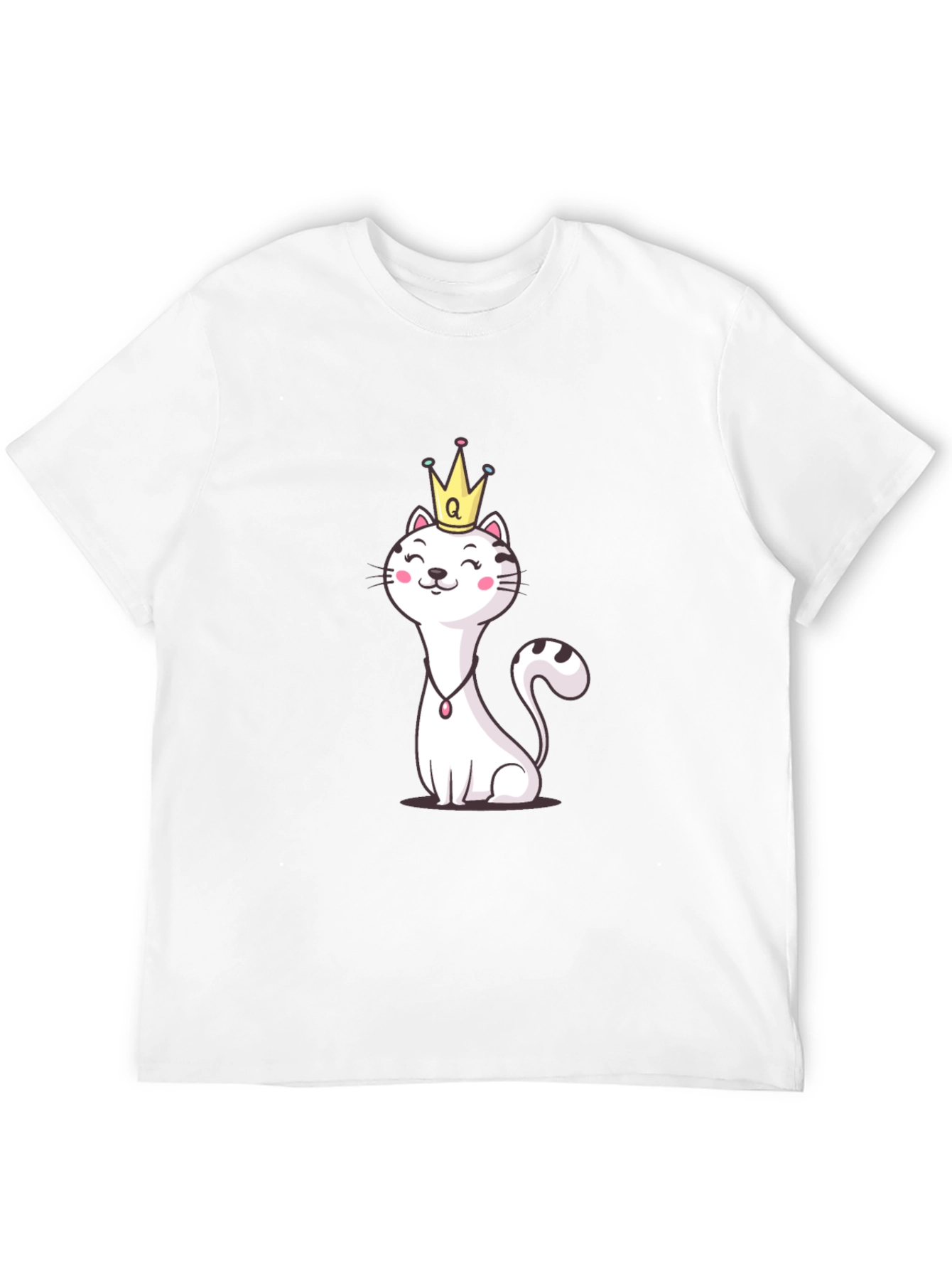 Queen Cat T-Shirt - Cute Cartoon Graphic Tee