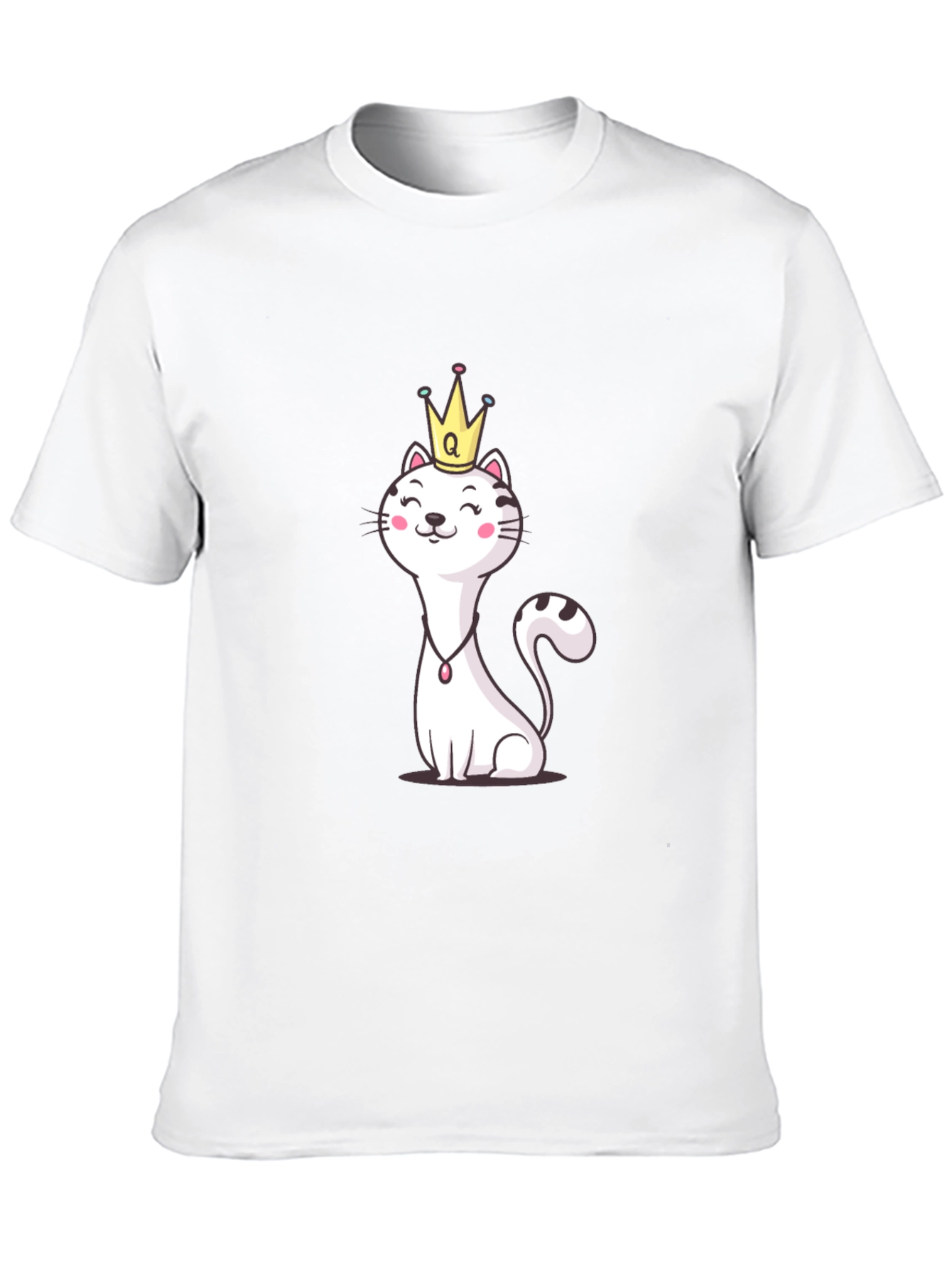 Queen Cat T-Shirt - Cute Cartoon Graphic Tee