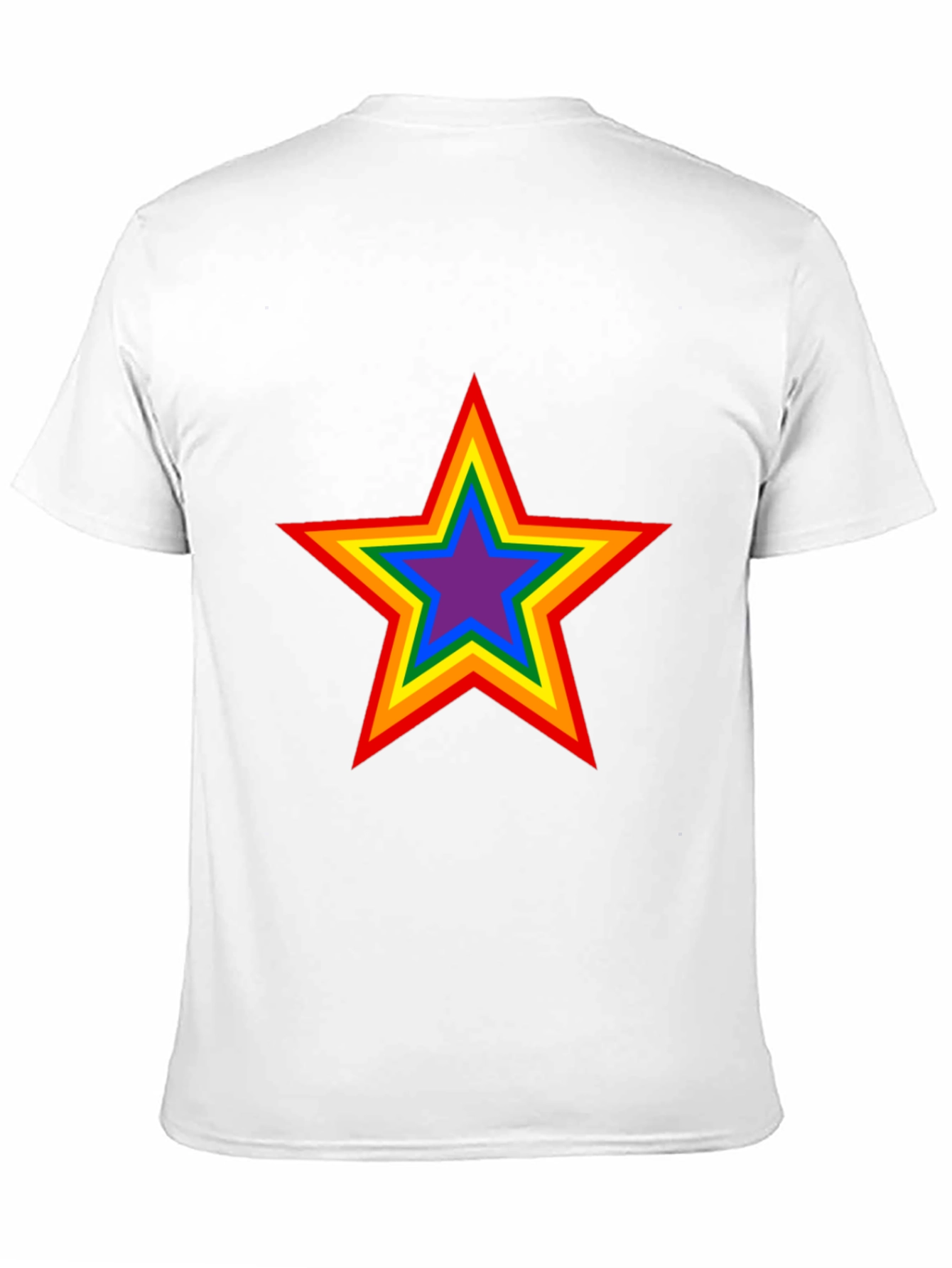Rainbow Star Graphic Black T-Shirt