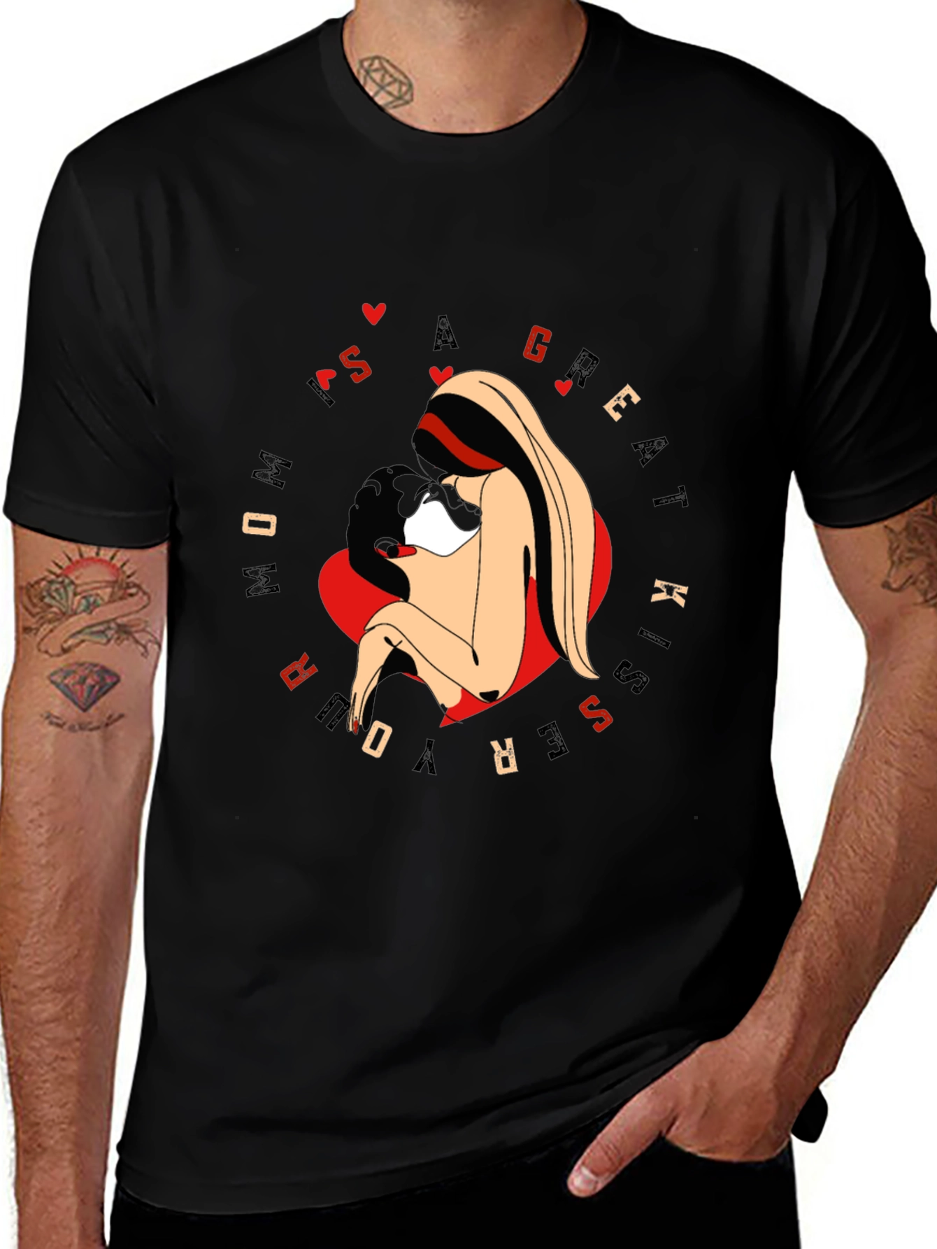 Mom Kiss Graphic Tee - Great Kisser Shirt