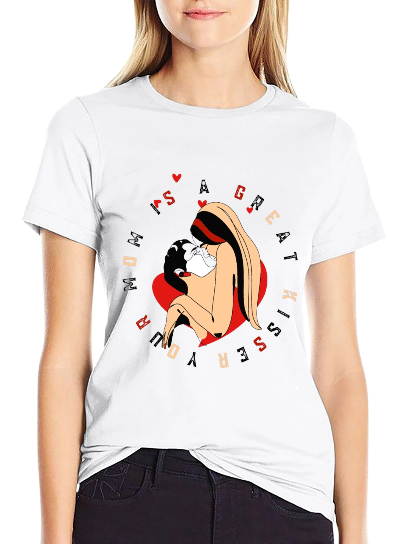 Mom Kiss Graphic Tee - Great Kisser Shirt