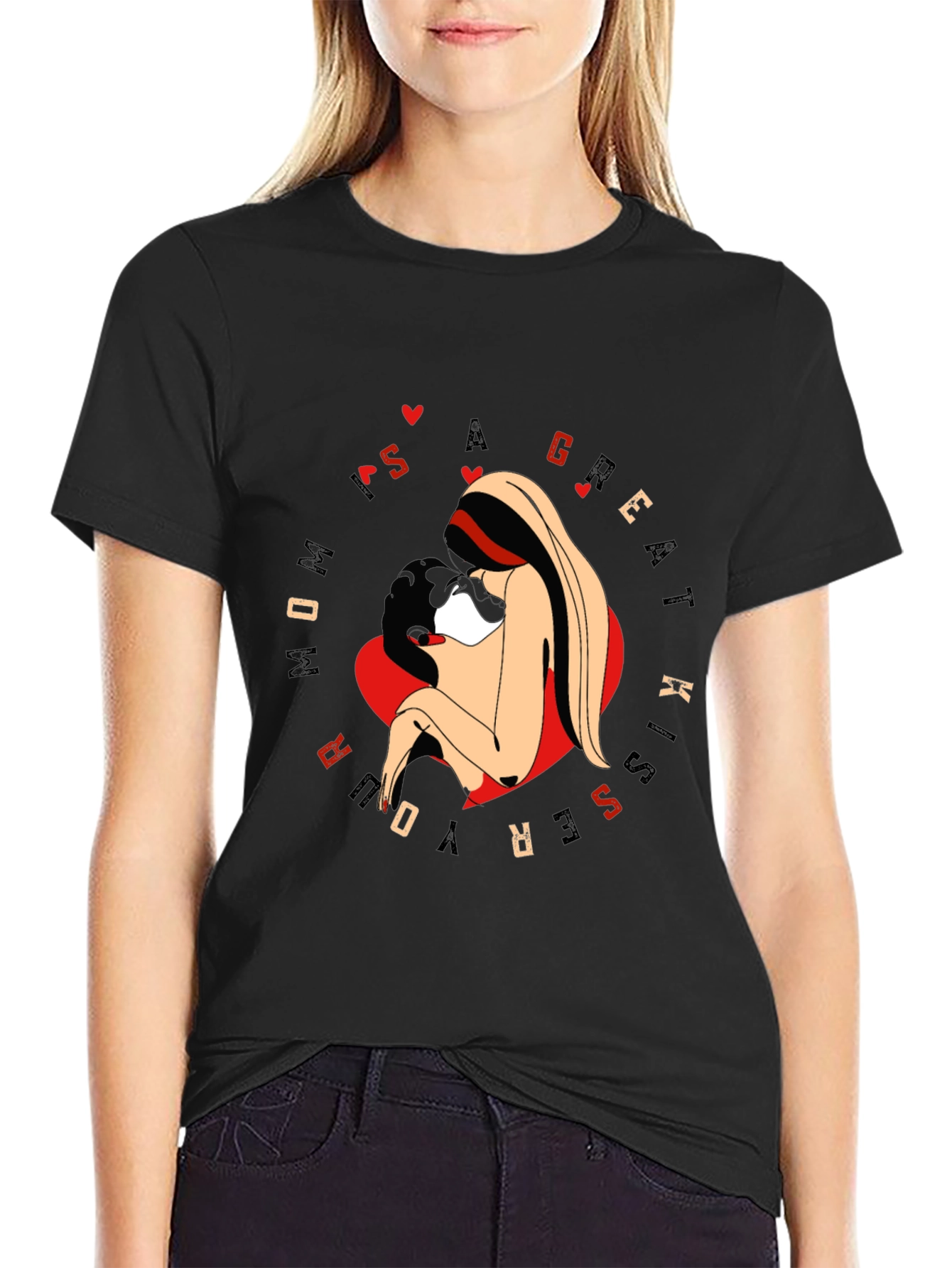 Mom Kiss Graphic Tee - Great Kisser Shirt