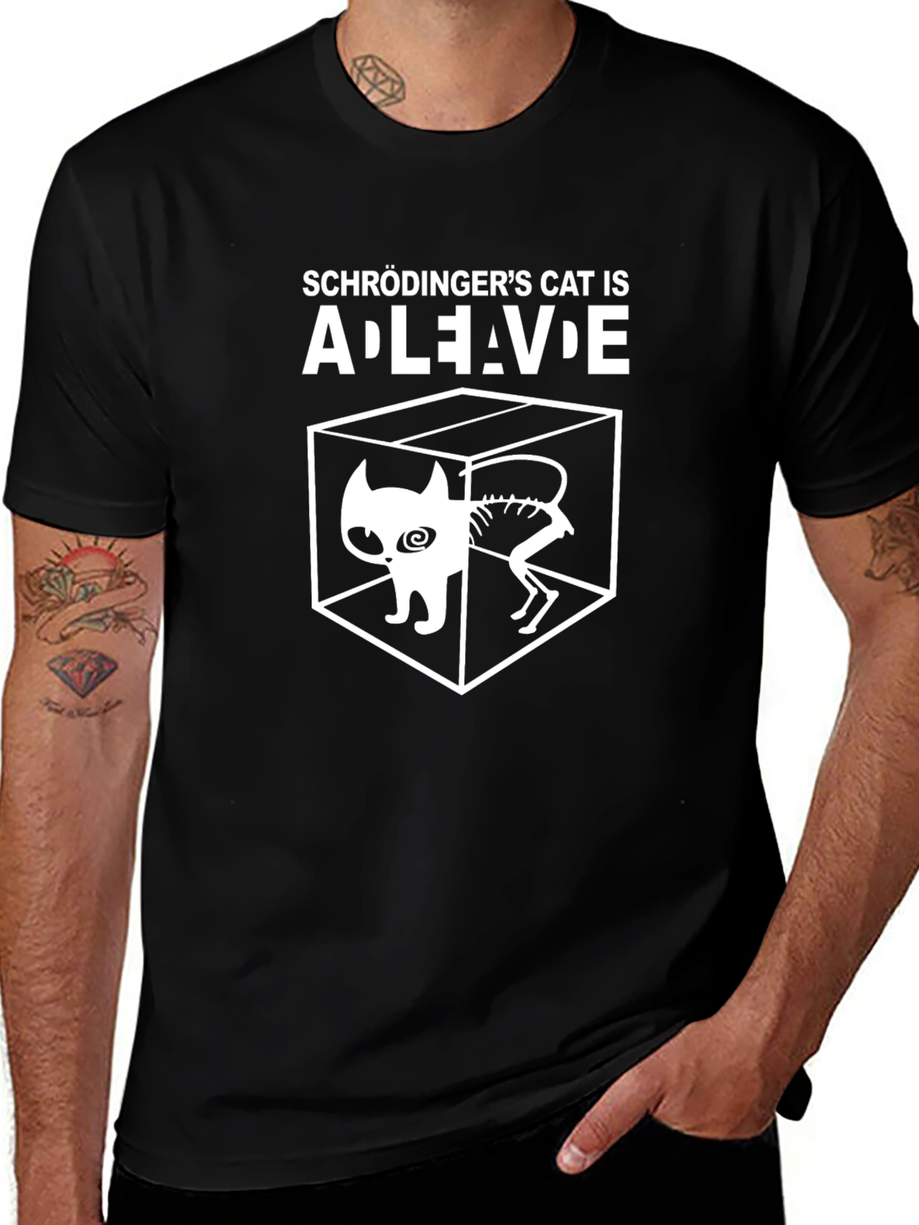 Schrödingers Cat T-Shirt - Alive and Dead