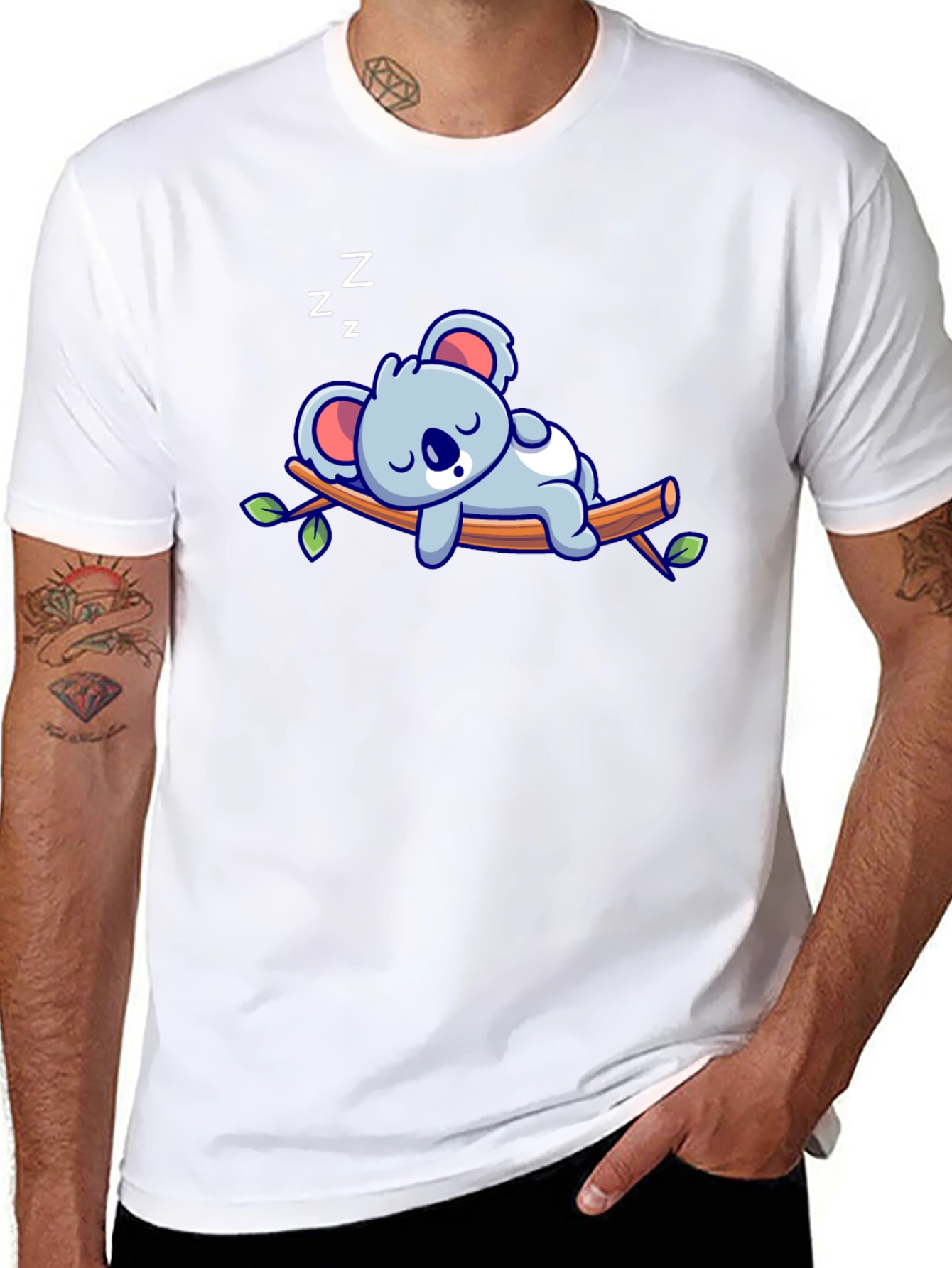 Cute Sleeping Koala Graphic T-Shirt