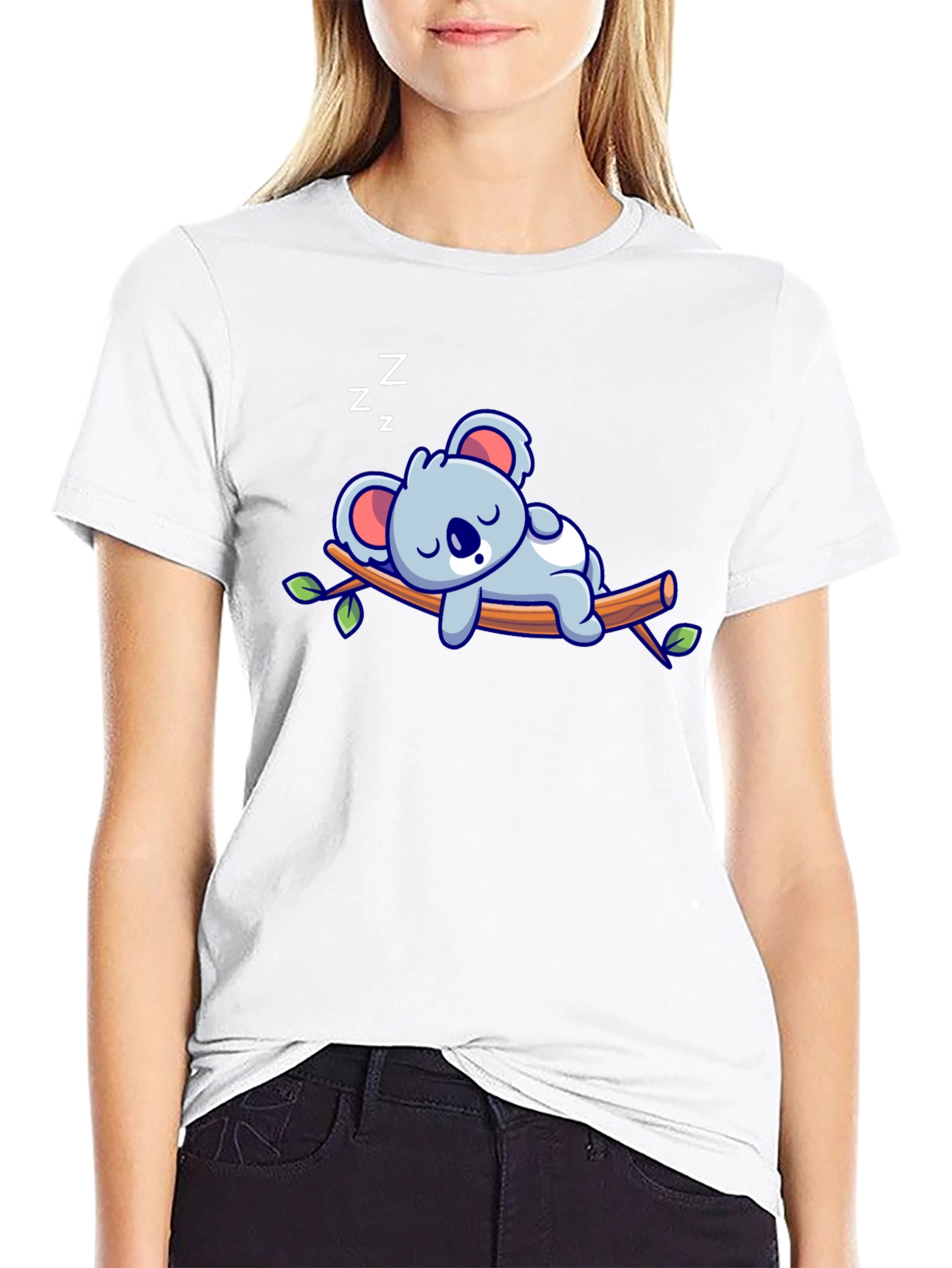 Cute Sleeping Koala Graphic T-Shirt